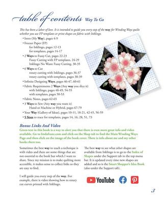 Winding Ways, Quilting the Inklingo Way Quilt Book by Linda Franz of Inklingo