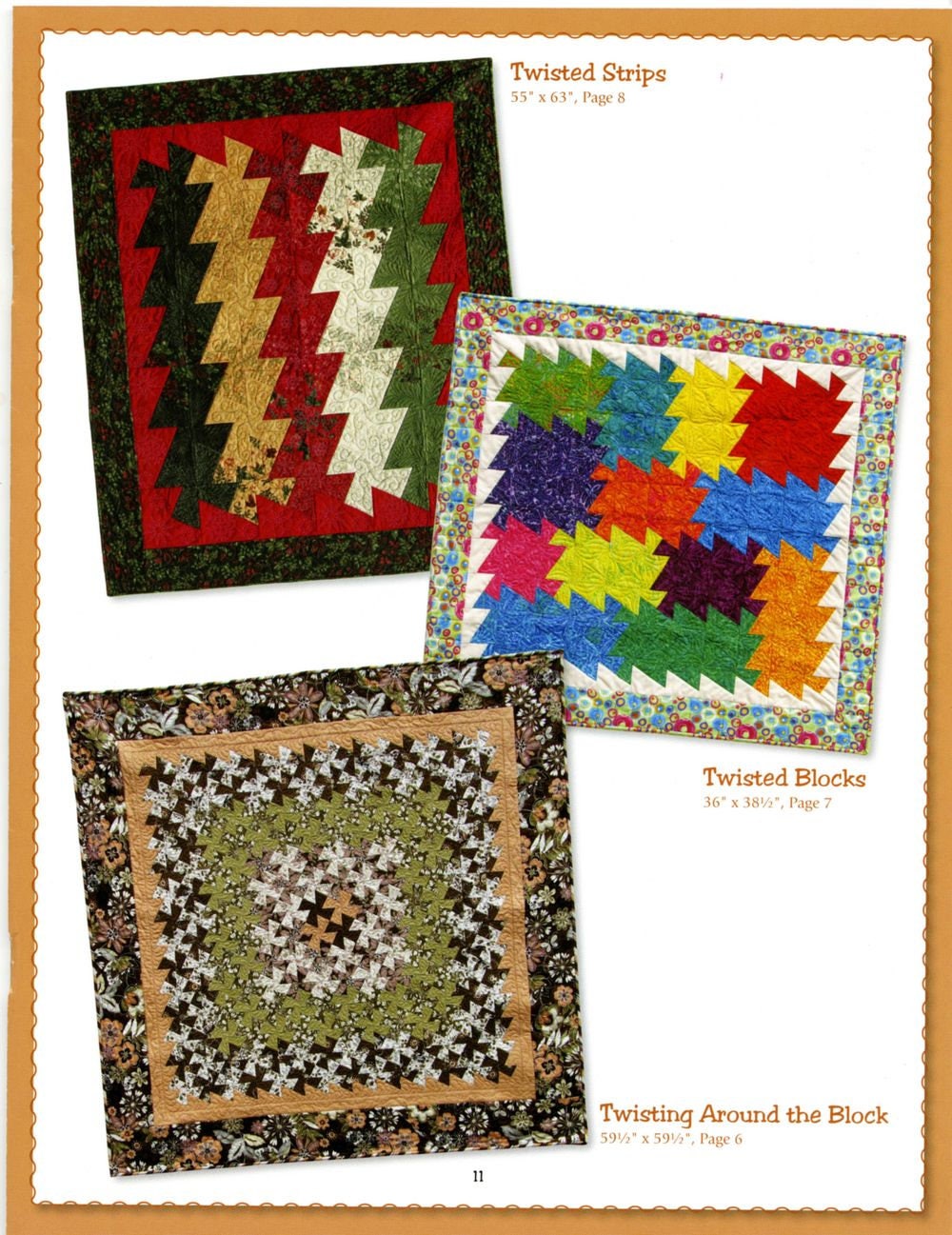 Let's Twist One More Time Quilt Pattern Book by Marsha Bergren for Twister Sisters