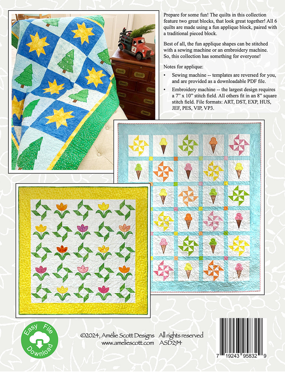 Perfect Pairings Quilt Pattern Booklet from Amelie Scott Designs