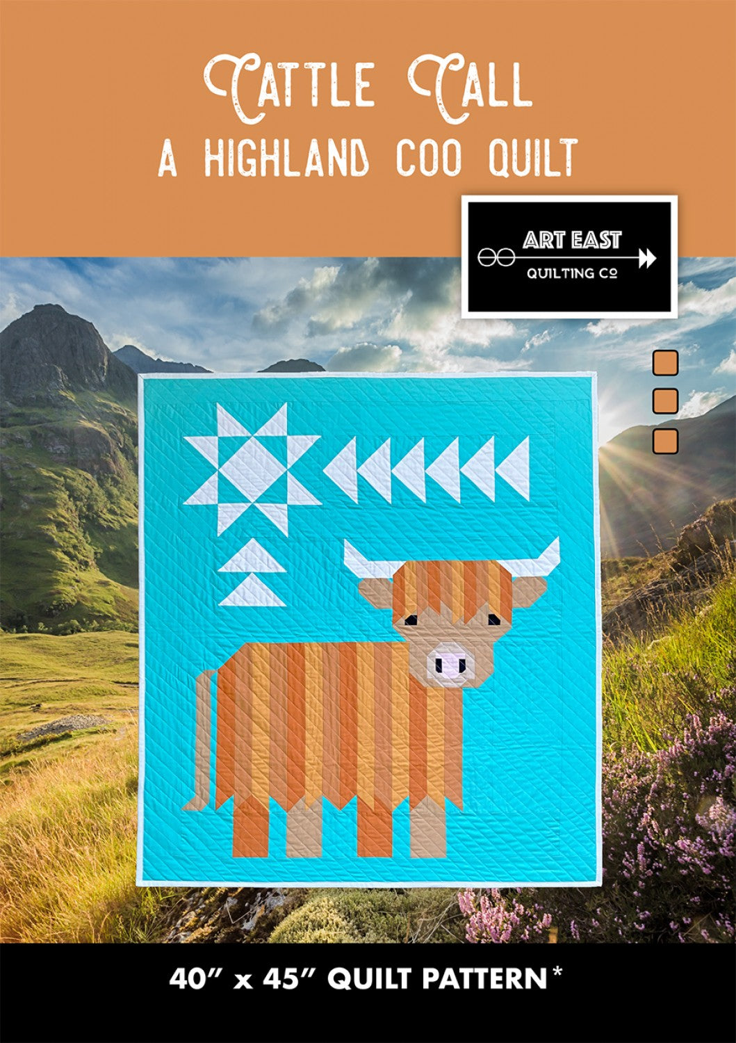 Cattle Call A Highland Cow Quilt Pattern from Art East Quilting