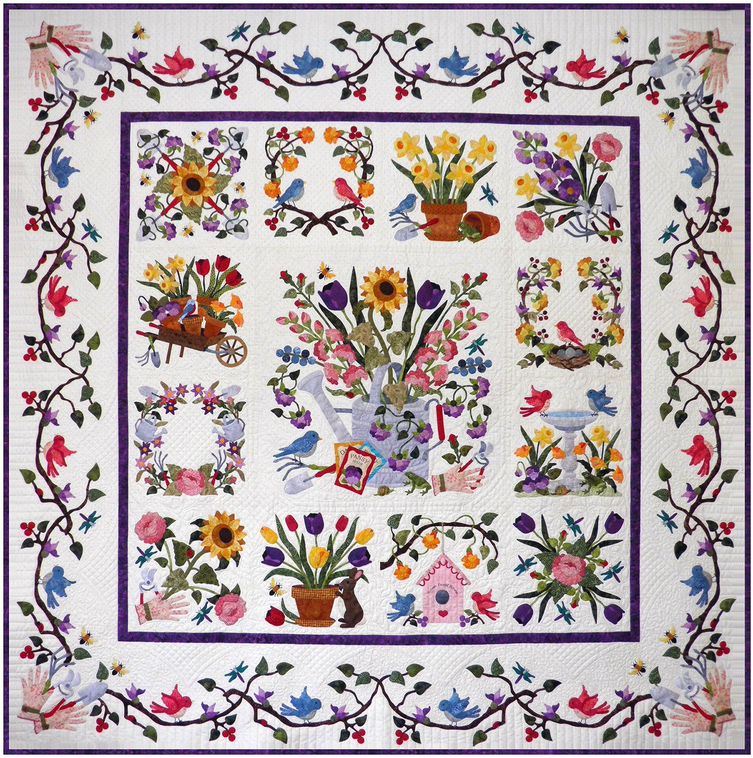 Baltimore Spring Applique Quilt Pattern Set by Pearl P Pereira of P3 Designs