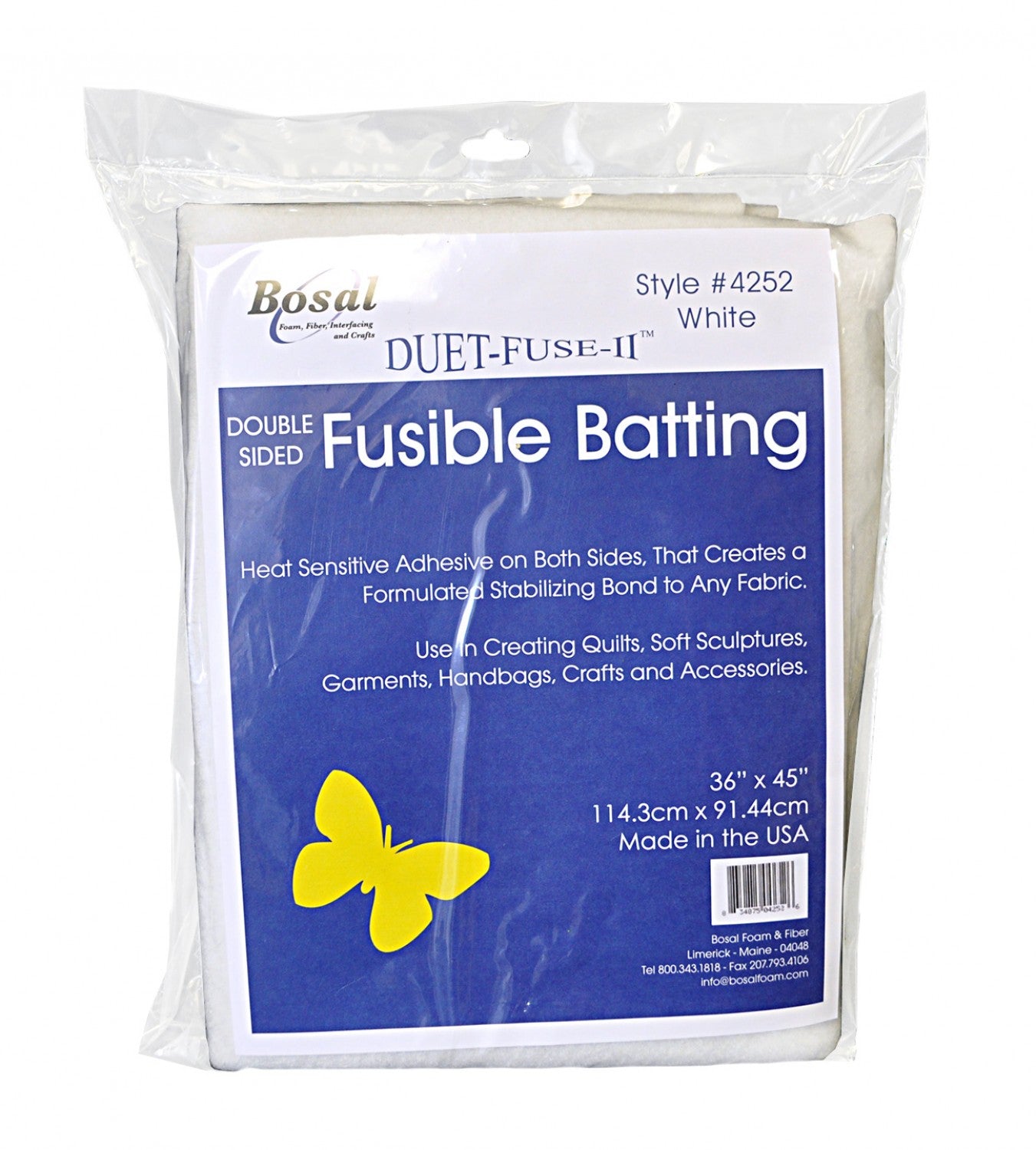 Duet Fuse II Double-Sided Fusible Batting 45-Inches x 36-Inches by Bosal Foam and Fiber