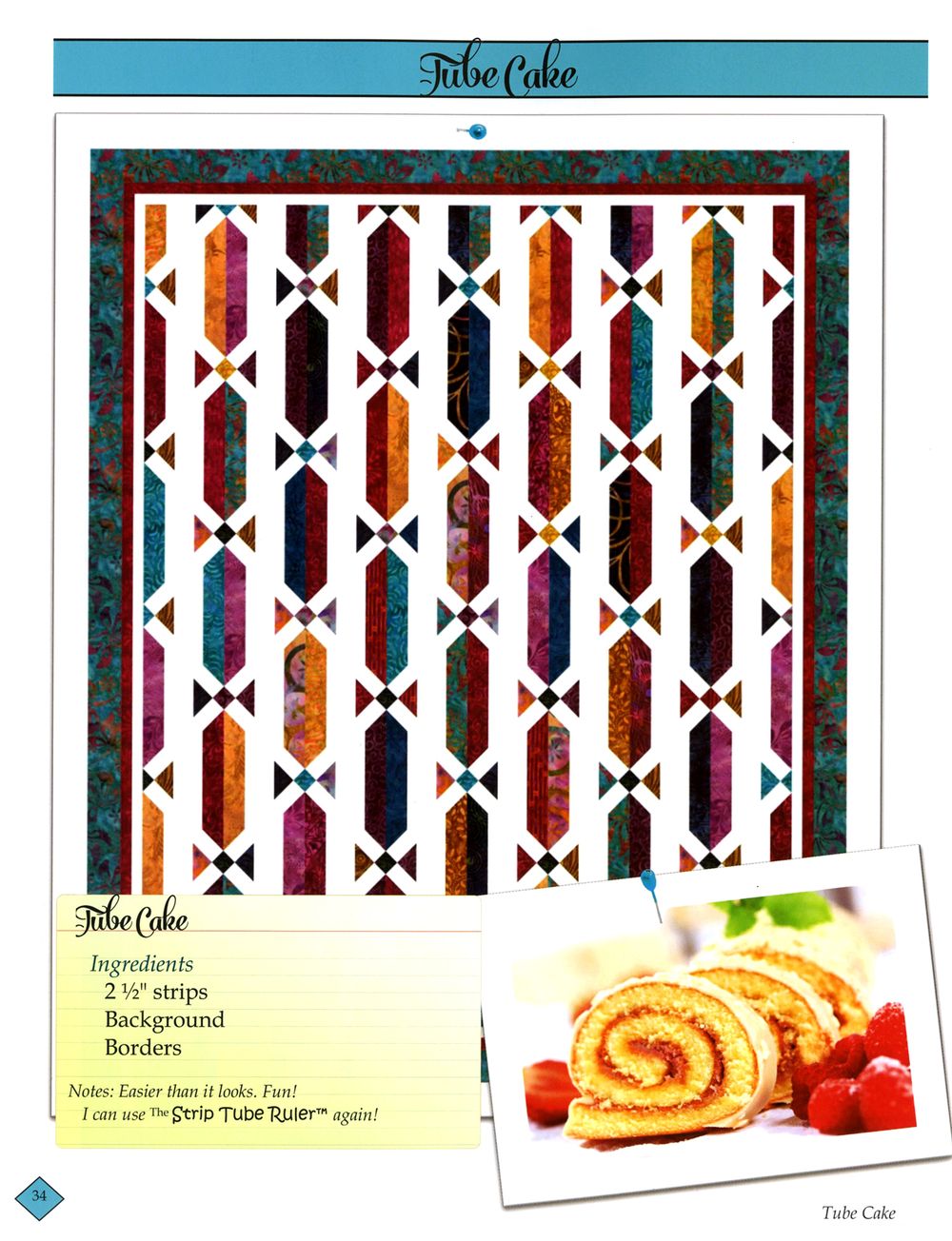 Sweet Tooth Quilt Pattern book by Daniela Stout of Cozy Quilt Designs