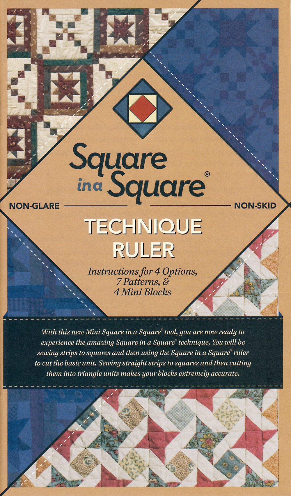 Square In A Square Mini Technique Book Plus Ruler by Jodi Barrows for Square in a Square