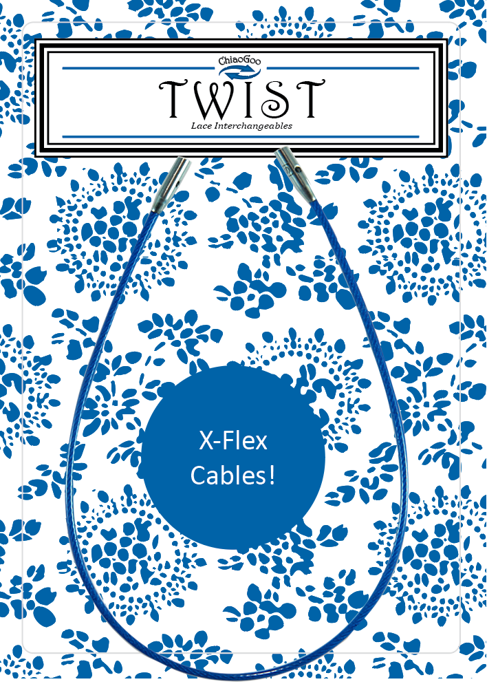 ChiaoGoo TWIST X-Flex Blue - [S] Small Interchangeable Cables - For US-2 (2.75 mm) to US-8 (5 mm) Tips