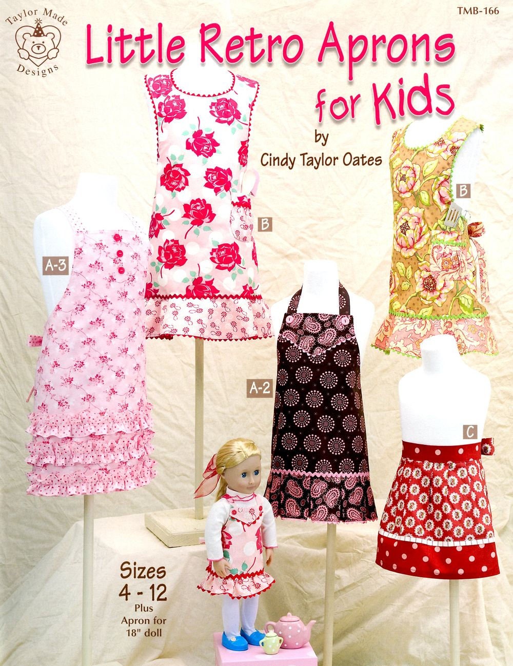 Little Retro Aprons For Kids Sewing Pattern Book by Cindy Taylor Oates of Taylor Made Designs