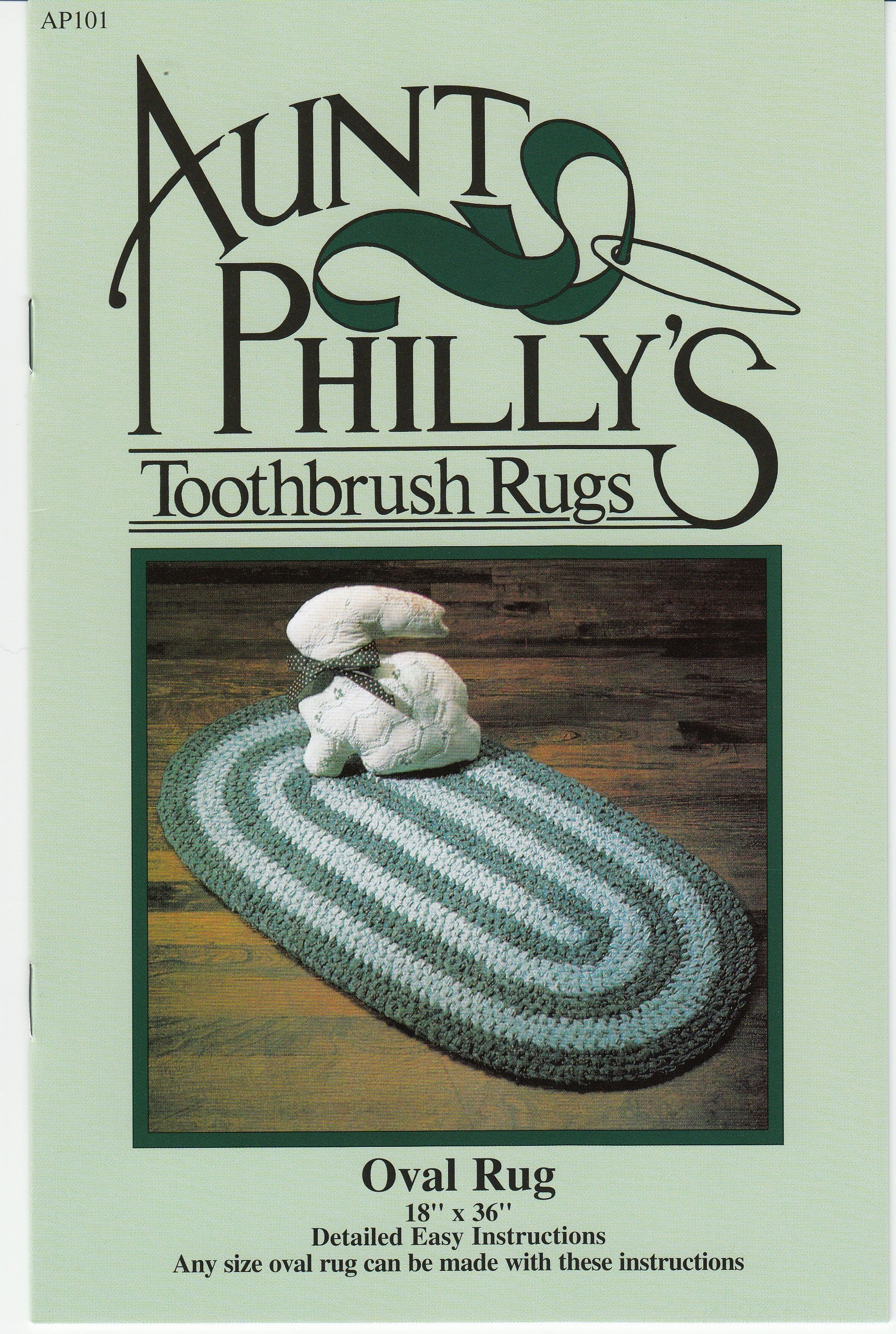 Aunt Philly's Toothbrush Rug Oval Rugmaking Pattern and Instructions by Phyllis Haus
