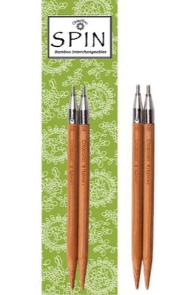 ChiaoGoo SPIN Bamboo Interchangeable Knitting Needle 4 Tip Set, sizes US  2(2.75 mm)- US 15(10 mm)