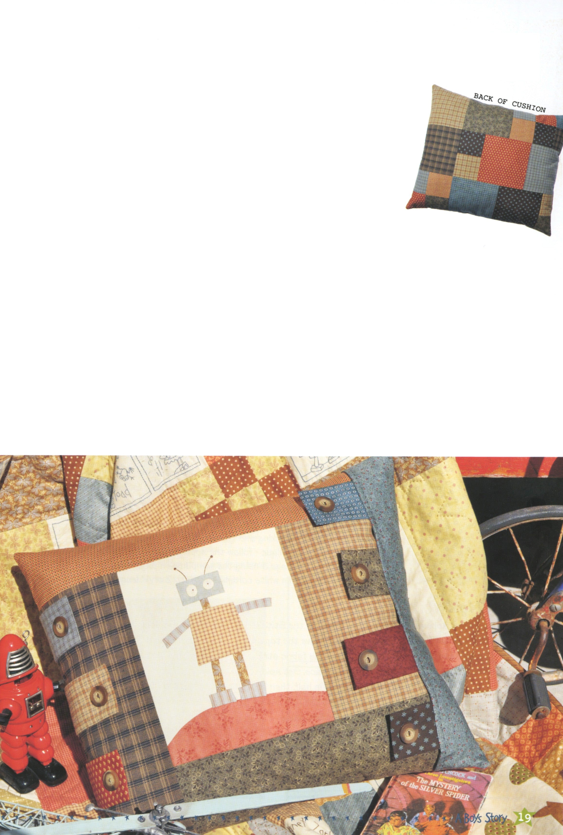 A Boys Story Quilt Pattern Book by Anni Downs of Hatched and Patched