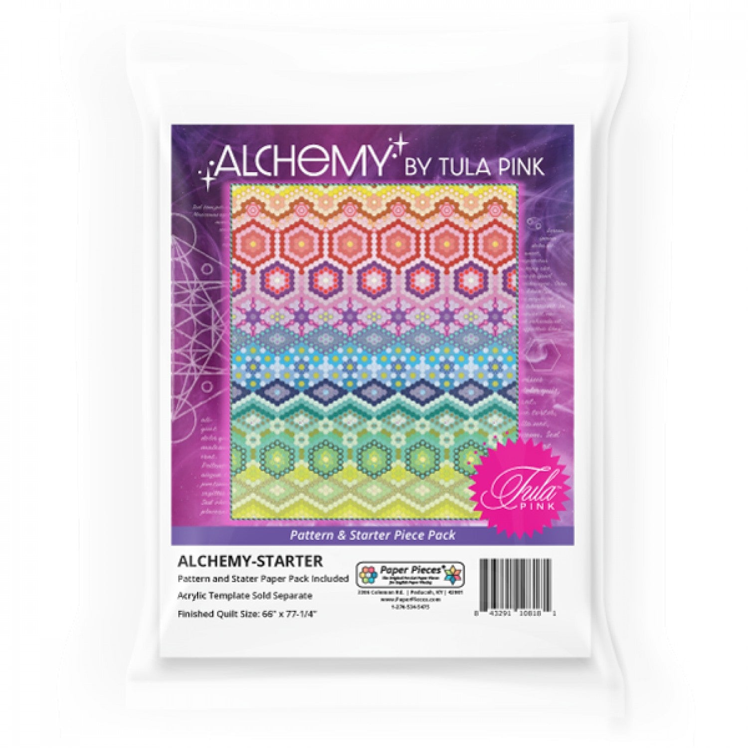 Alchemy Quilt Pattern and Paper Piece Pack Starter Set by Tula Pink