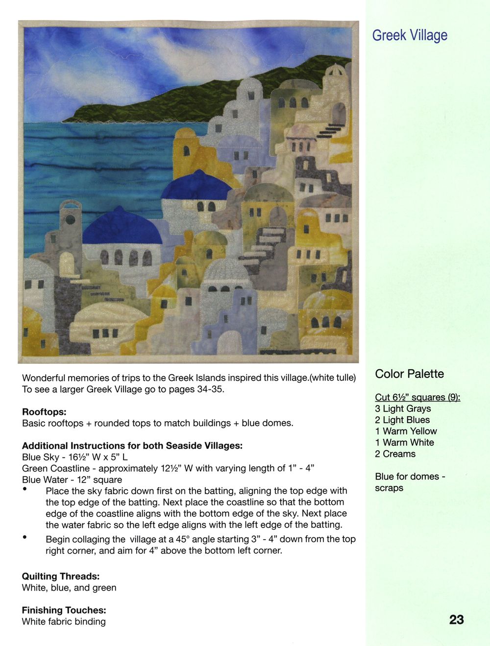 Happy Villages Expanded Updated Edition Quilt Pattern Book by Karen Eckmeier of The Quilted Lizard