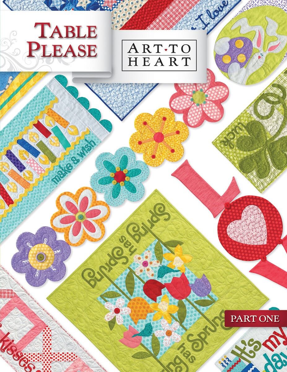 Table Please Part One Quilt Pattern Book by Nancy Halvorsen of Art to Heart
