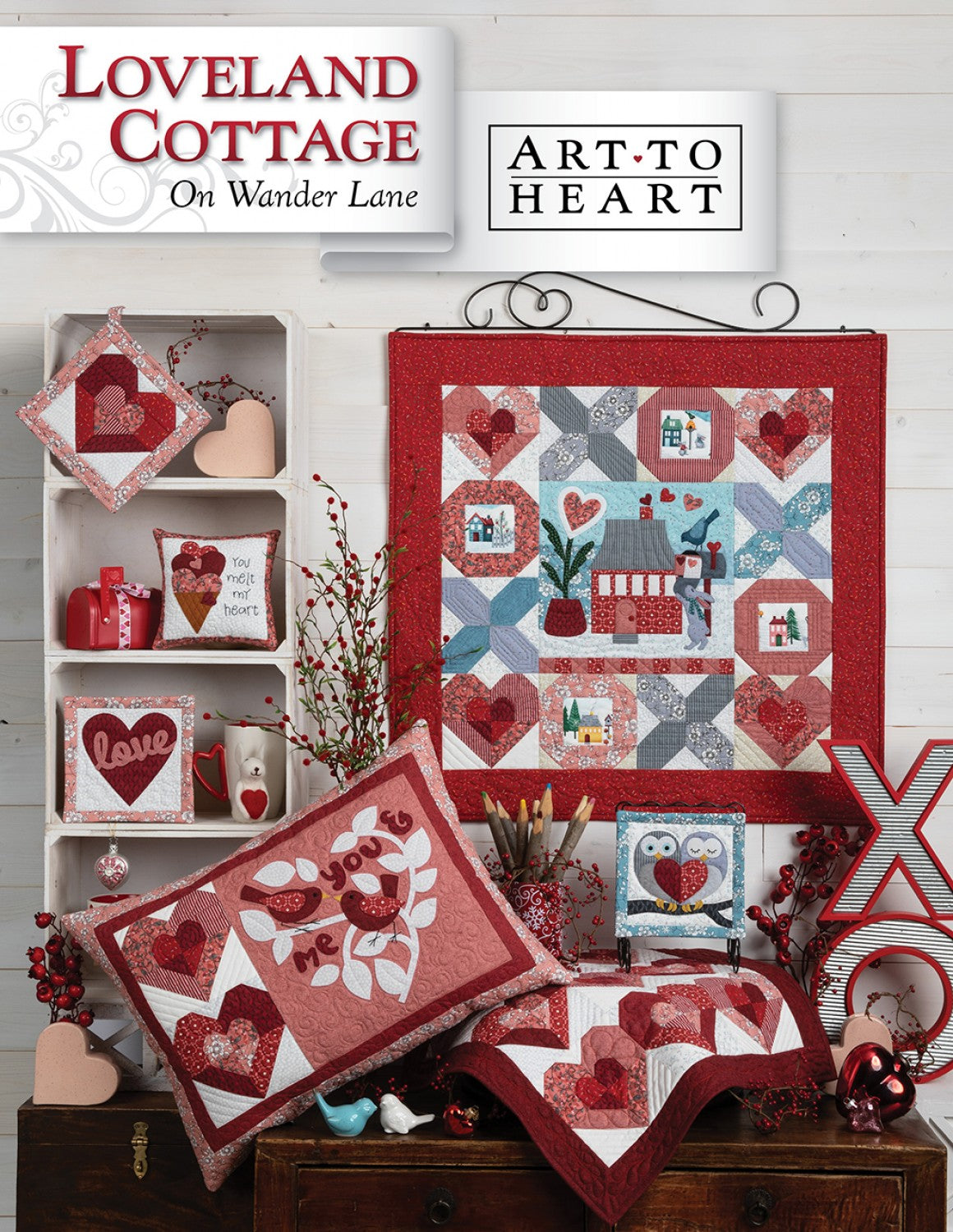 Loveland Cottage on Wander Lane Quilt Pattern (February - Block 2 ) by Nancy Halvorsen of Art to Heart