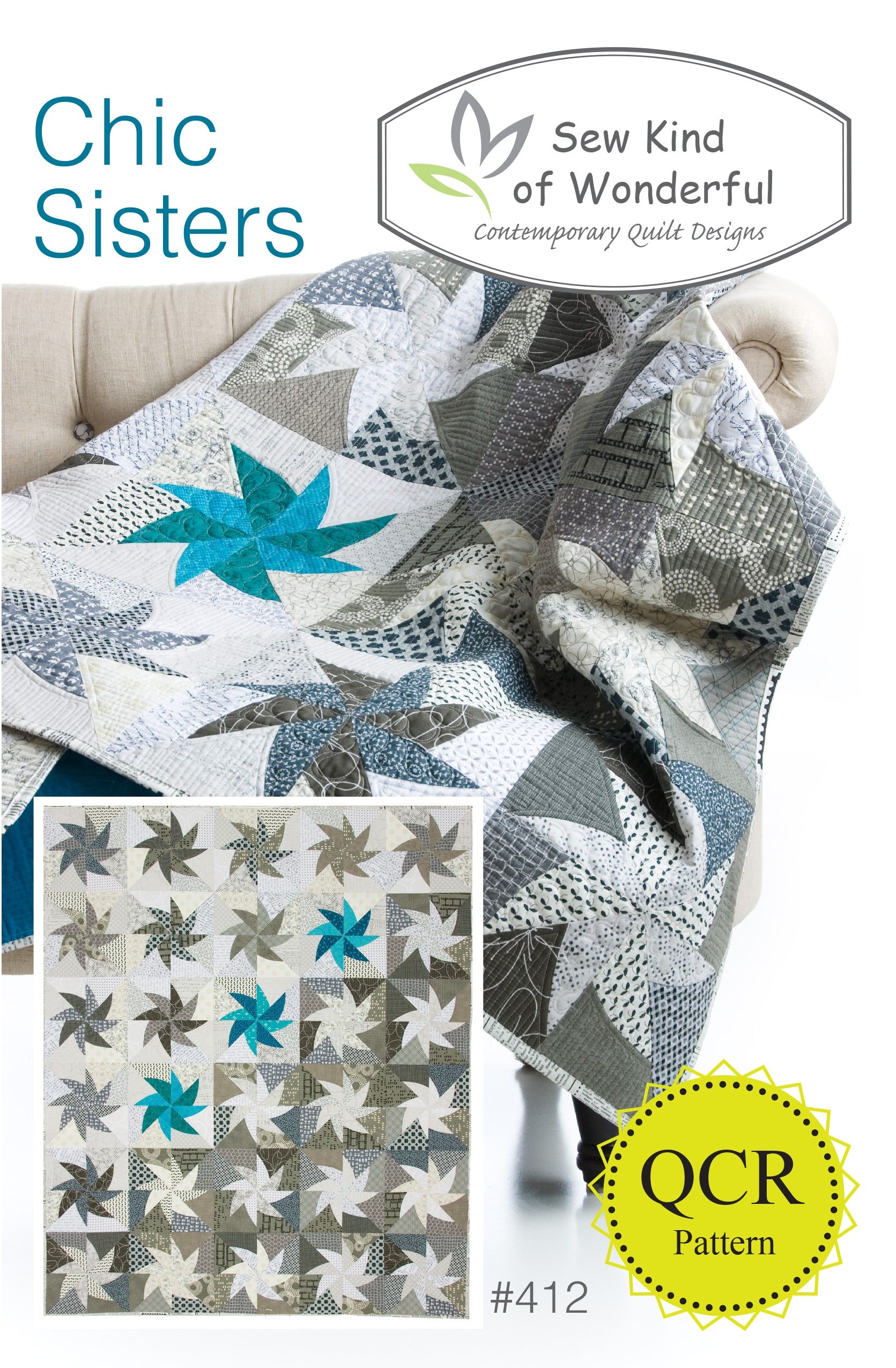 Chic Sisters Quilt Pattern by Jenny Pedigo of Sew Kind of Wonderful