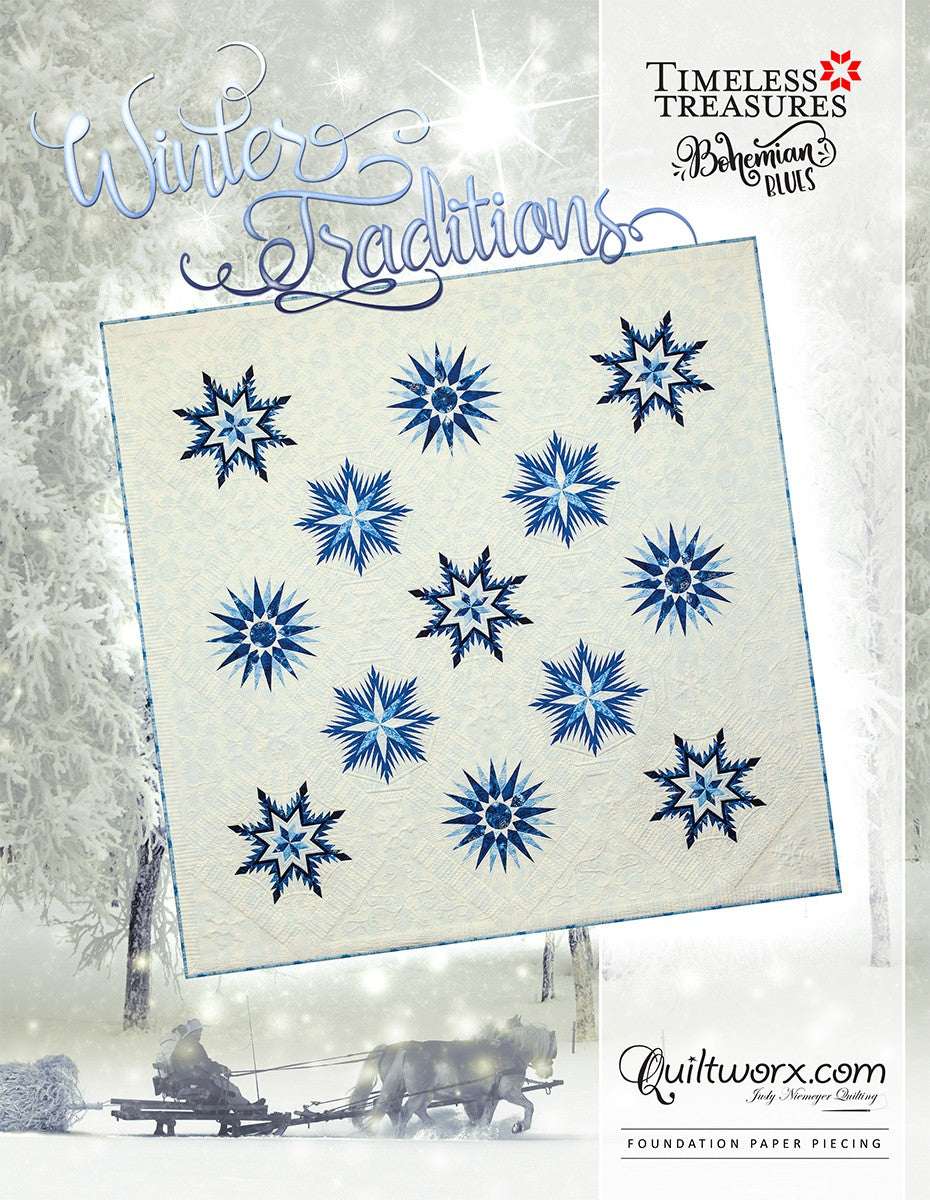 Winter Traditions Foundation Paper Pieced Quilt Pattern by Judy Niemeyer of Quiltworx