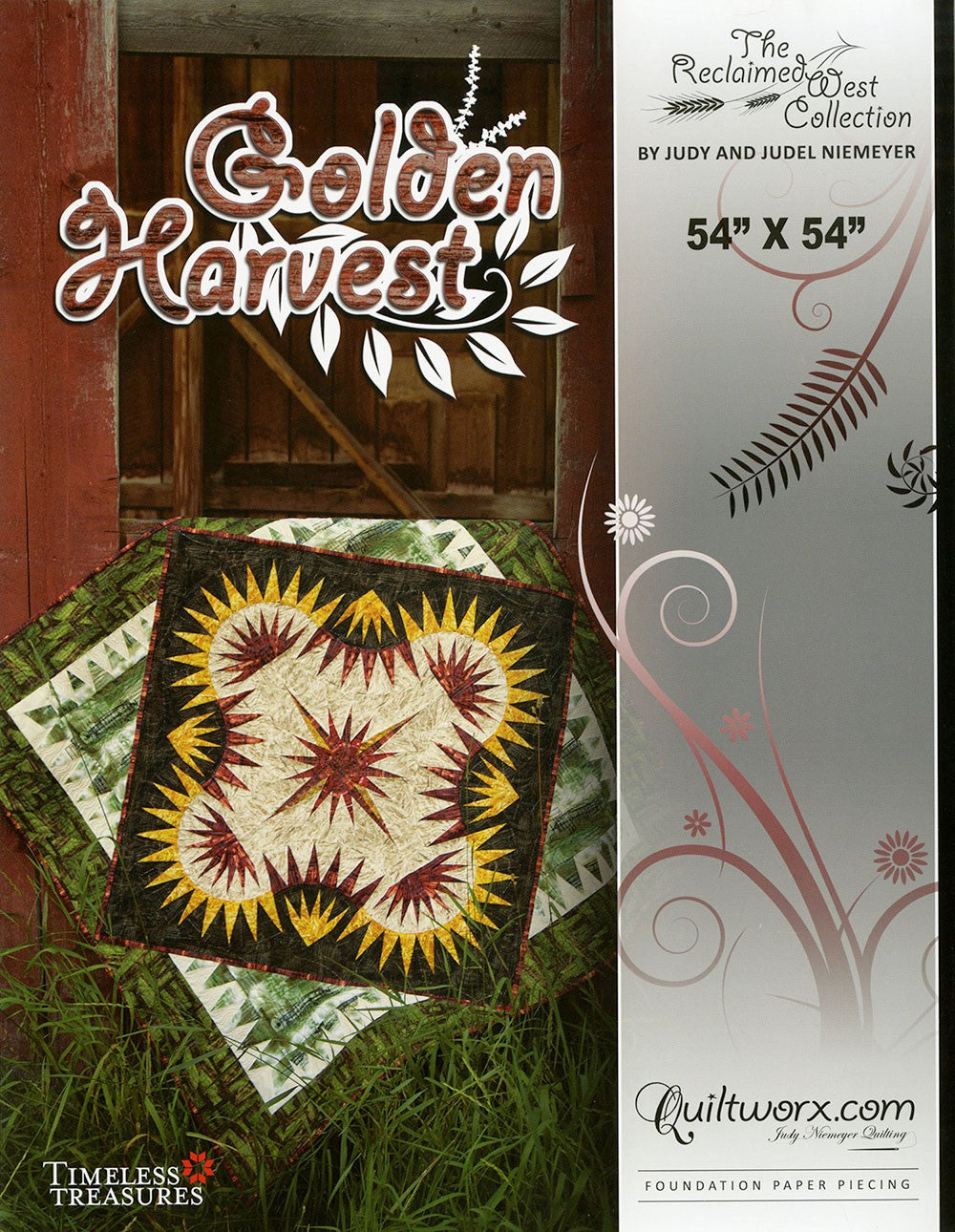 Golden Harvest Foundation Paper Pieced Quilt Pattern by Judy Niemeyer of Quiltworx