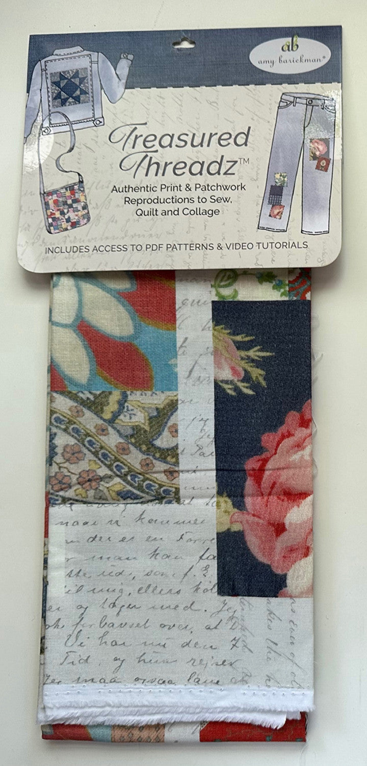 Roses & Daises Patchwork Fabric Panel by Amy Barickman for Treasured Threadz