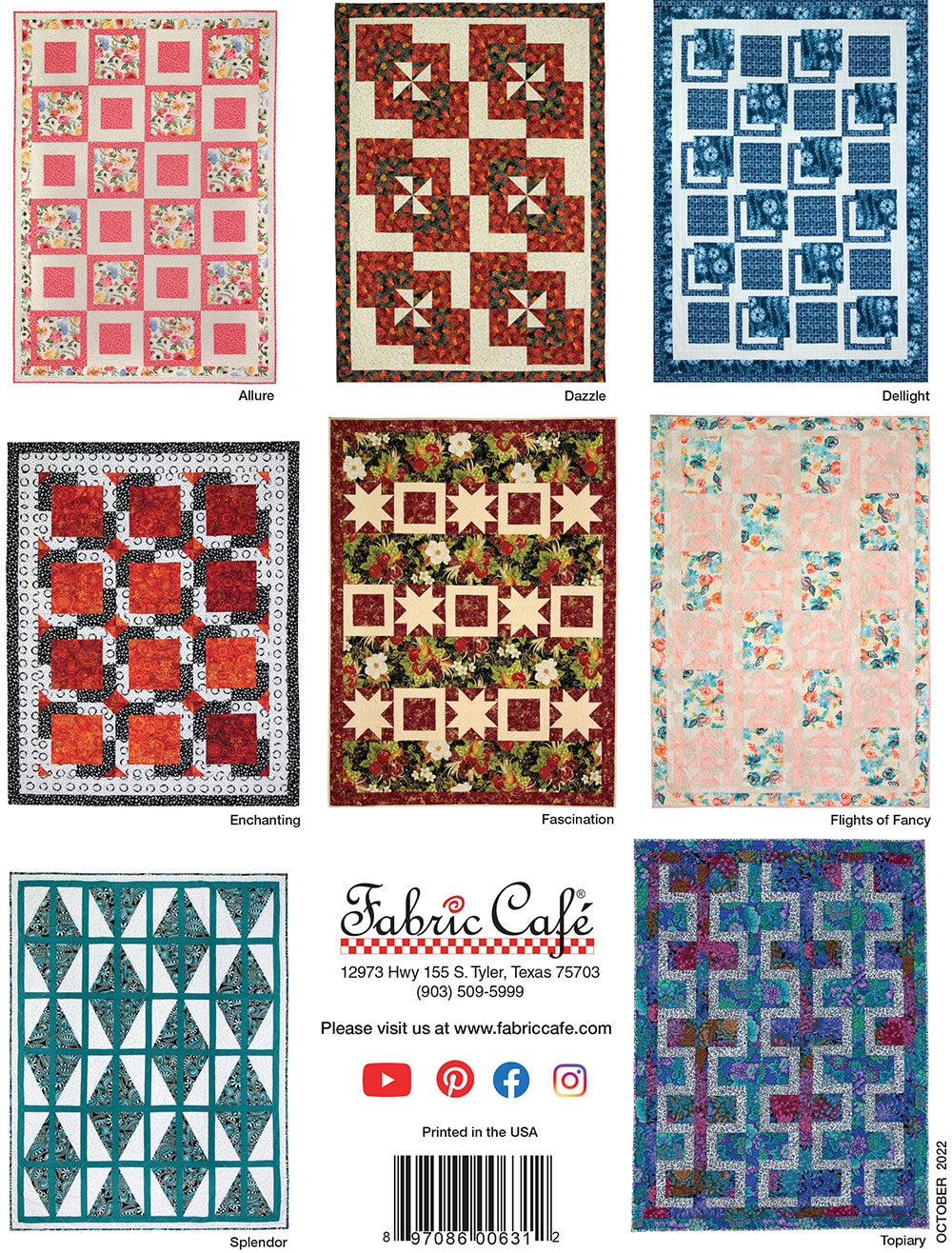 The Magic of 3-Yard Quilts Pattern Book By Fran Morgan and Donna Robertson for Fabric Cafe