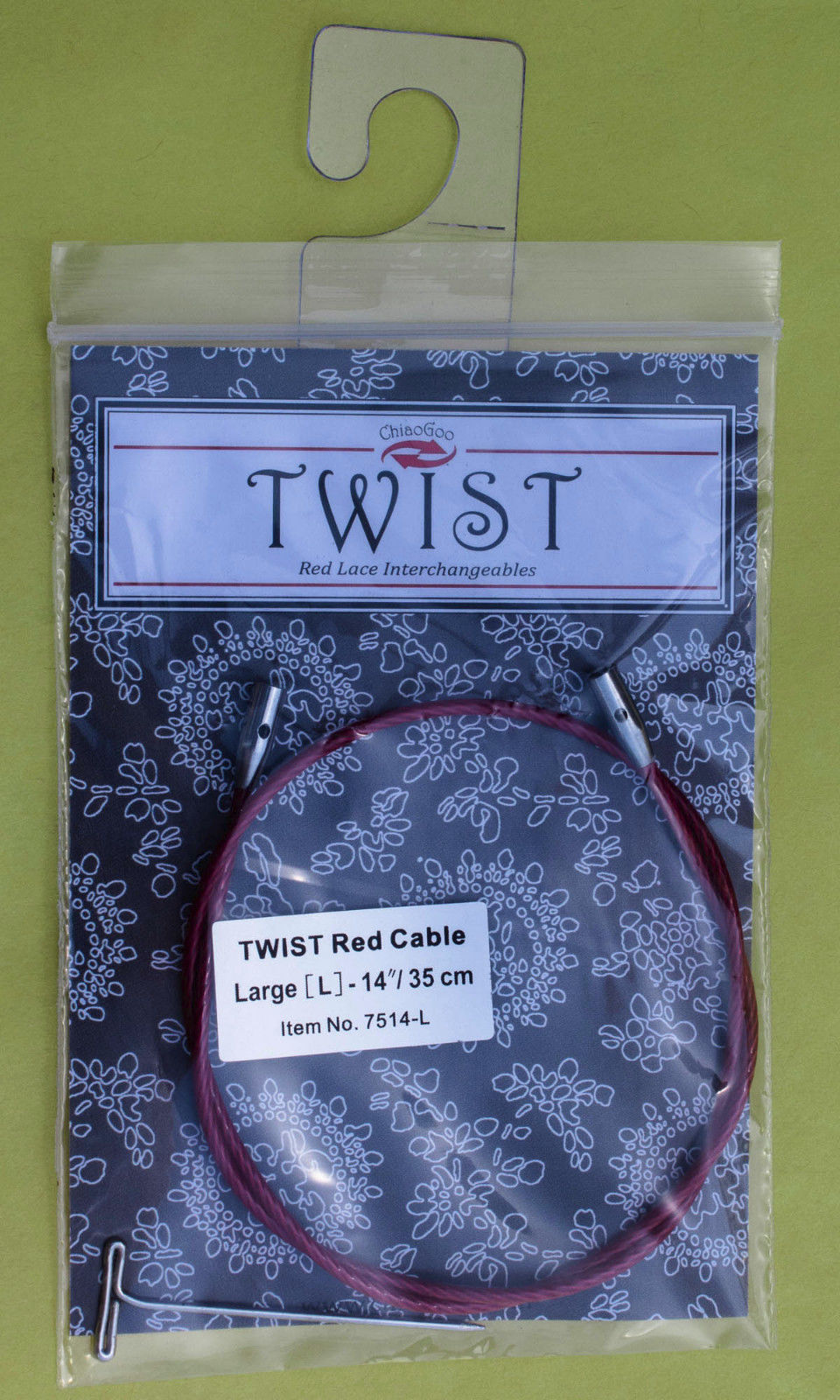 ChiaoGoo Cable with Key for TWIST Red Lace Interchangeable
