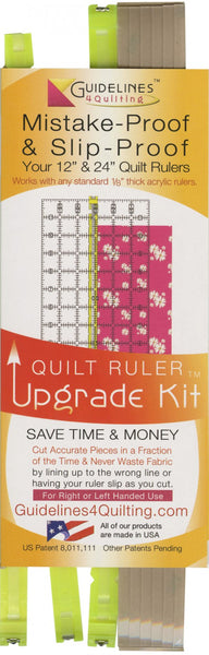  Guidelines4quilting - Quilt Ruler Upgrade Kit - Mistake  Proof & Slip Proof Your 12 & 24 Quilt Rulers