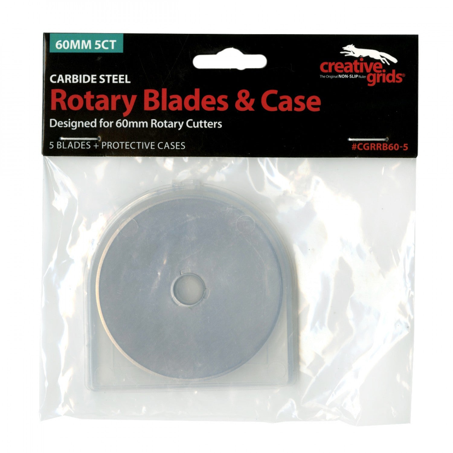 Creative Grids 60mm Replacement Rotary Blade 5-Pack (CGRRB60-5)