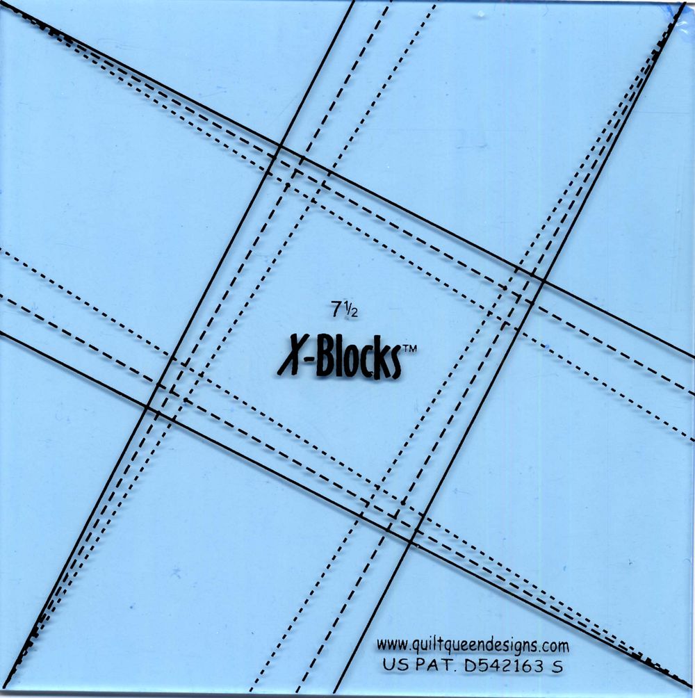 7-1/2-Inch X-Blocks Quilt Tool by Patricia Pepe for Cactus Queen Quilt Co.