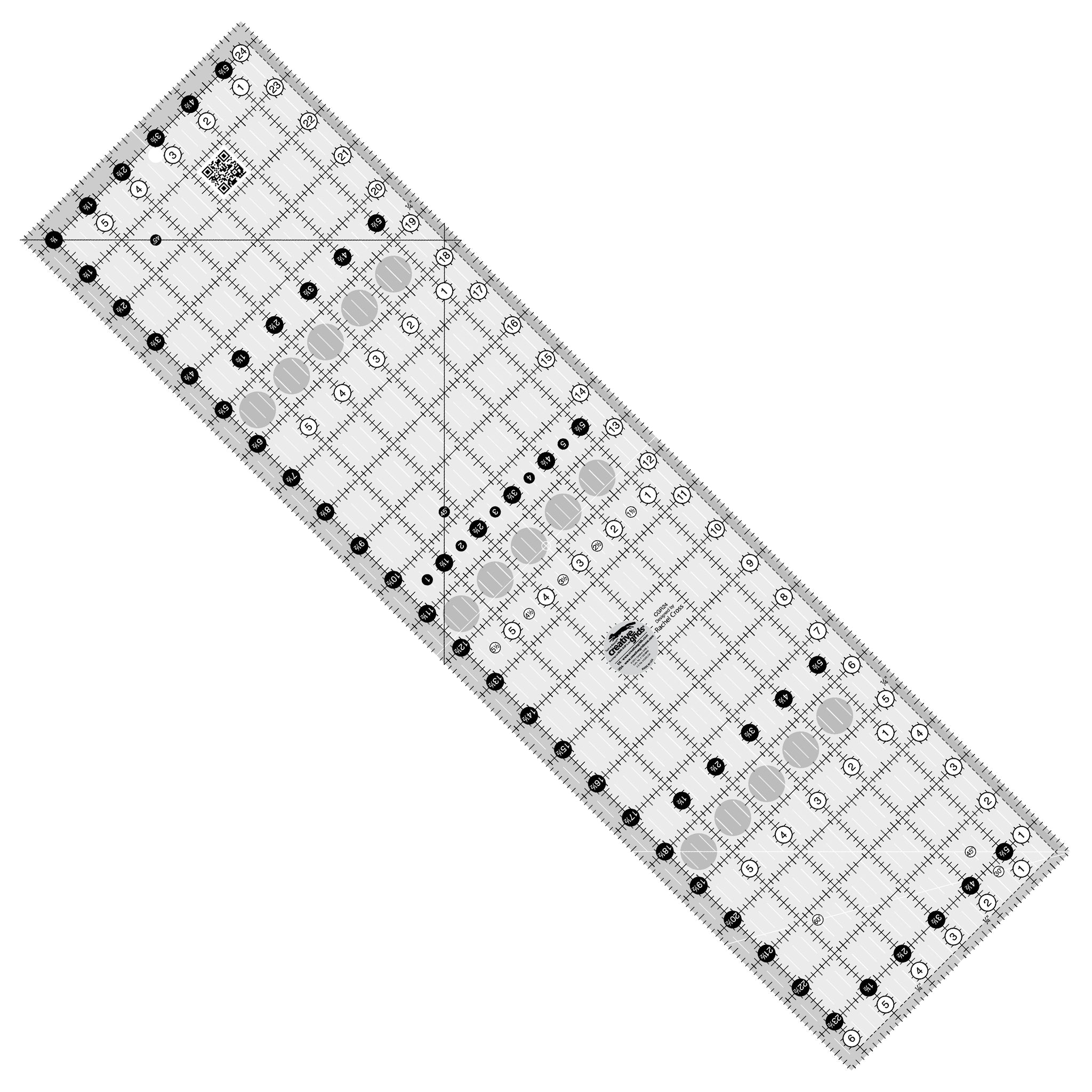 Creative Grids 6-1/2-Inch X 24-1/2-Inch Rectangular Quilt Ruler