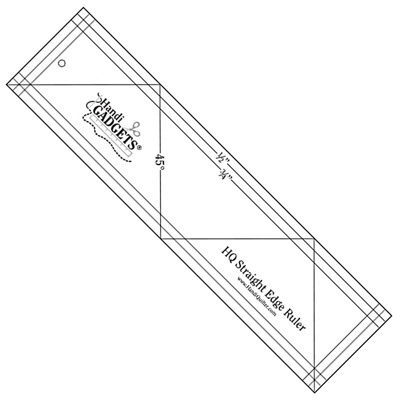HQ Straight Edge Ruler 3-Inch x 12-Inch Longarm Template by Handi Gadgets