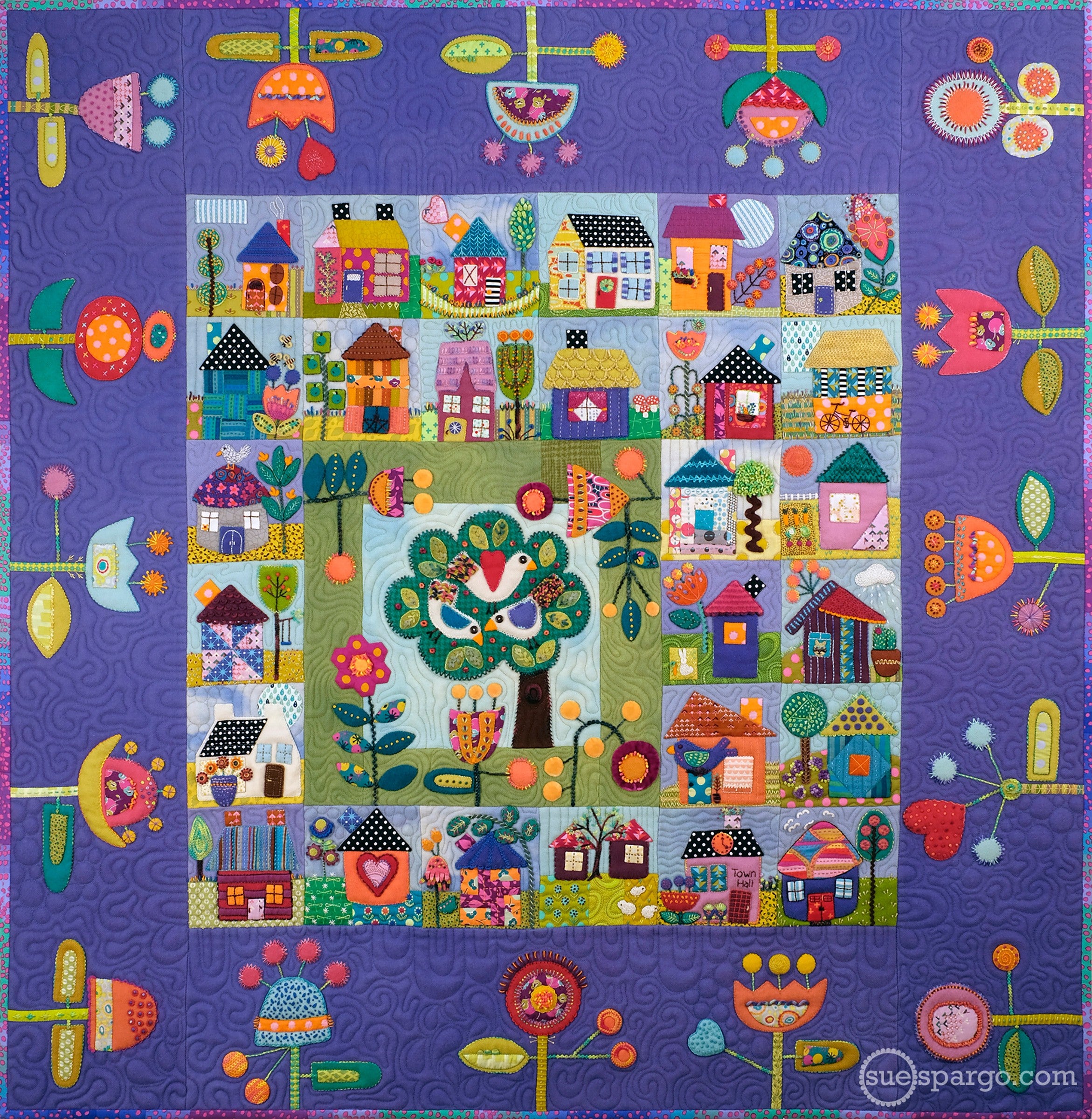 Homegrown - Applique, Embroidery, and Quilt Pattern Book by Sue Spargo of Folk Art Quilts