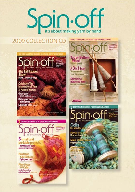 Spin-Off Magazine (Making Yarn By Hand) 2009 Collection Issues Digitized on CD