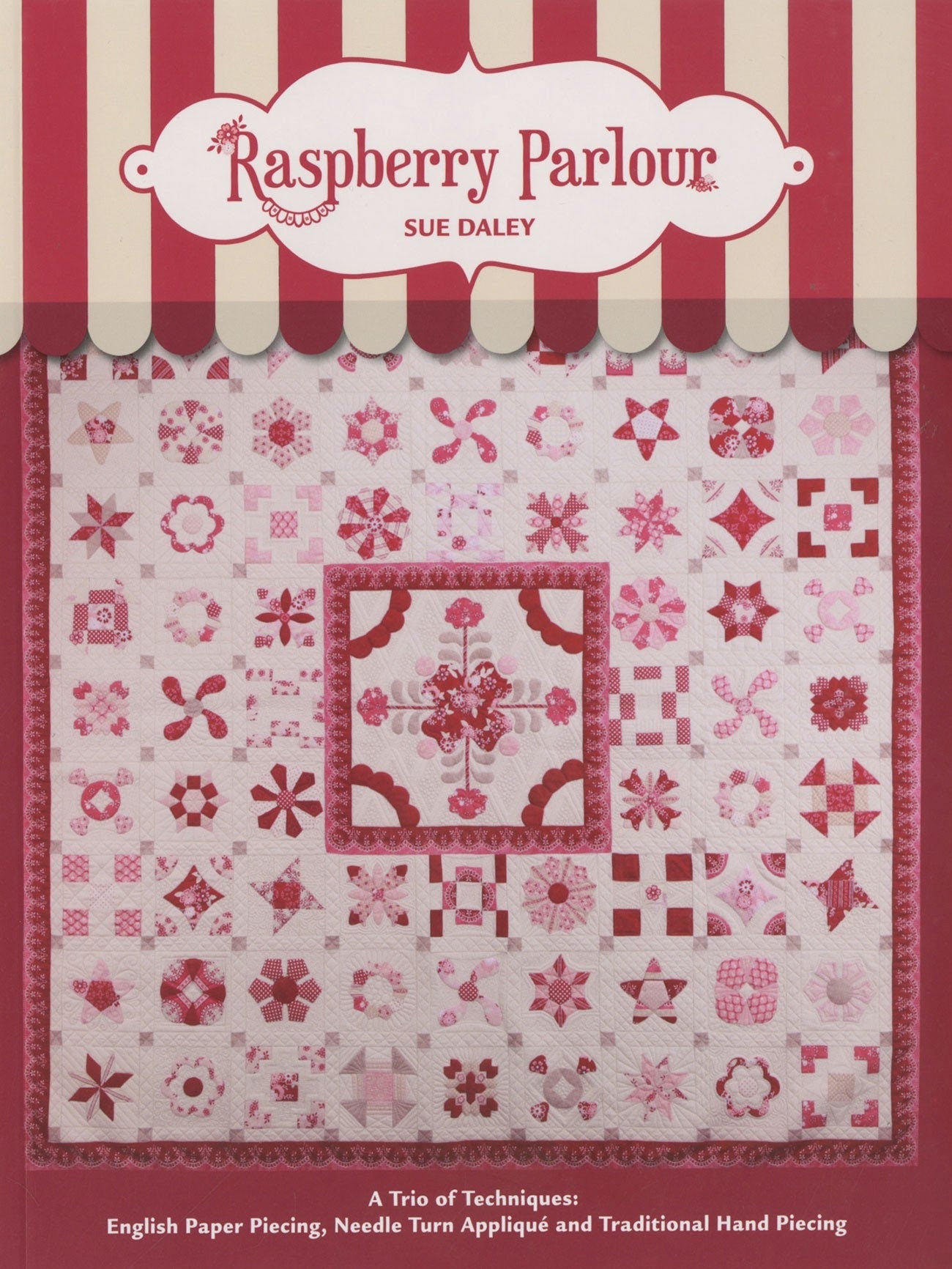 Raspberry Parlour Quilt Pattern Book by Sue Daley Designs