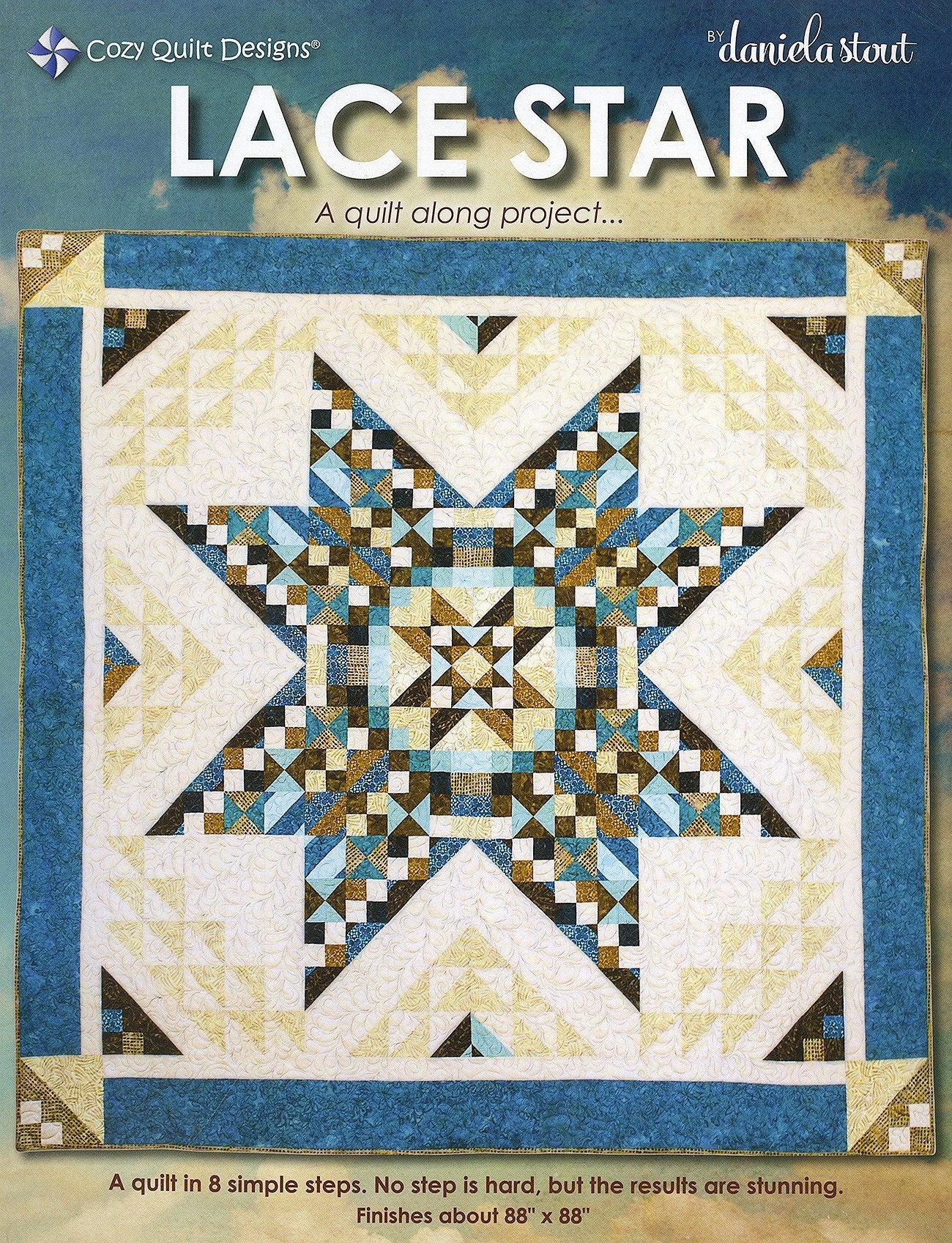 Lace Star Quilt Pattern Book by Daniela Stout of Cozy Quilt Designs