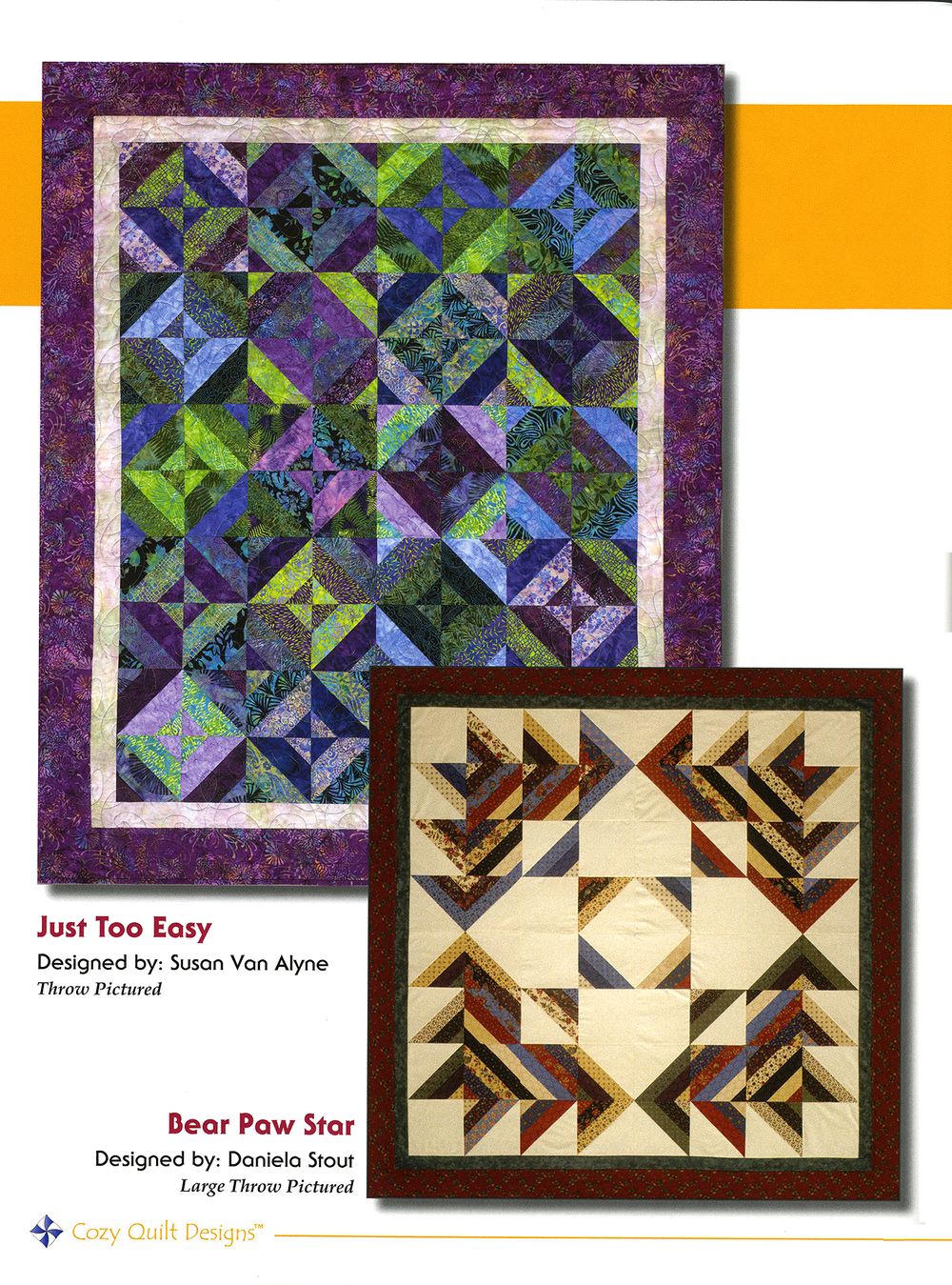 Strip Tubing Quilt Pattern Book by Daniela Stout of Cozy Quilt Designs