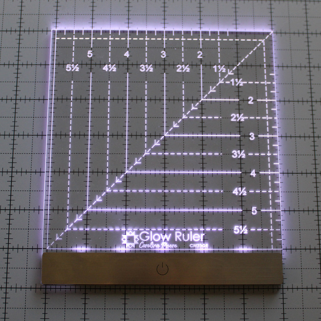 Bright Path Ruler Glow Quilt Ruler 6-Inch Square LED Lighted Tool by Carolina Moore