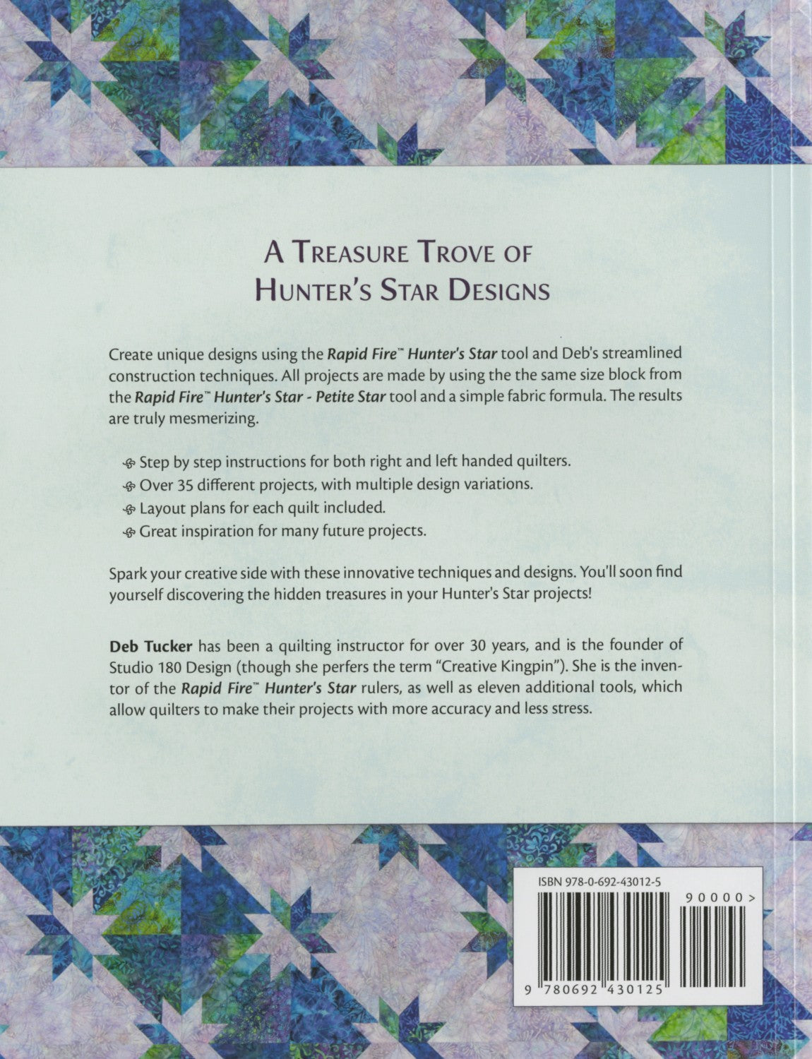 Hunter's Star Hidden Treasures Quilt Book by Deb Tucker for Studio 180 Design