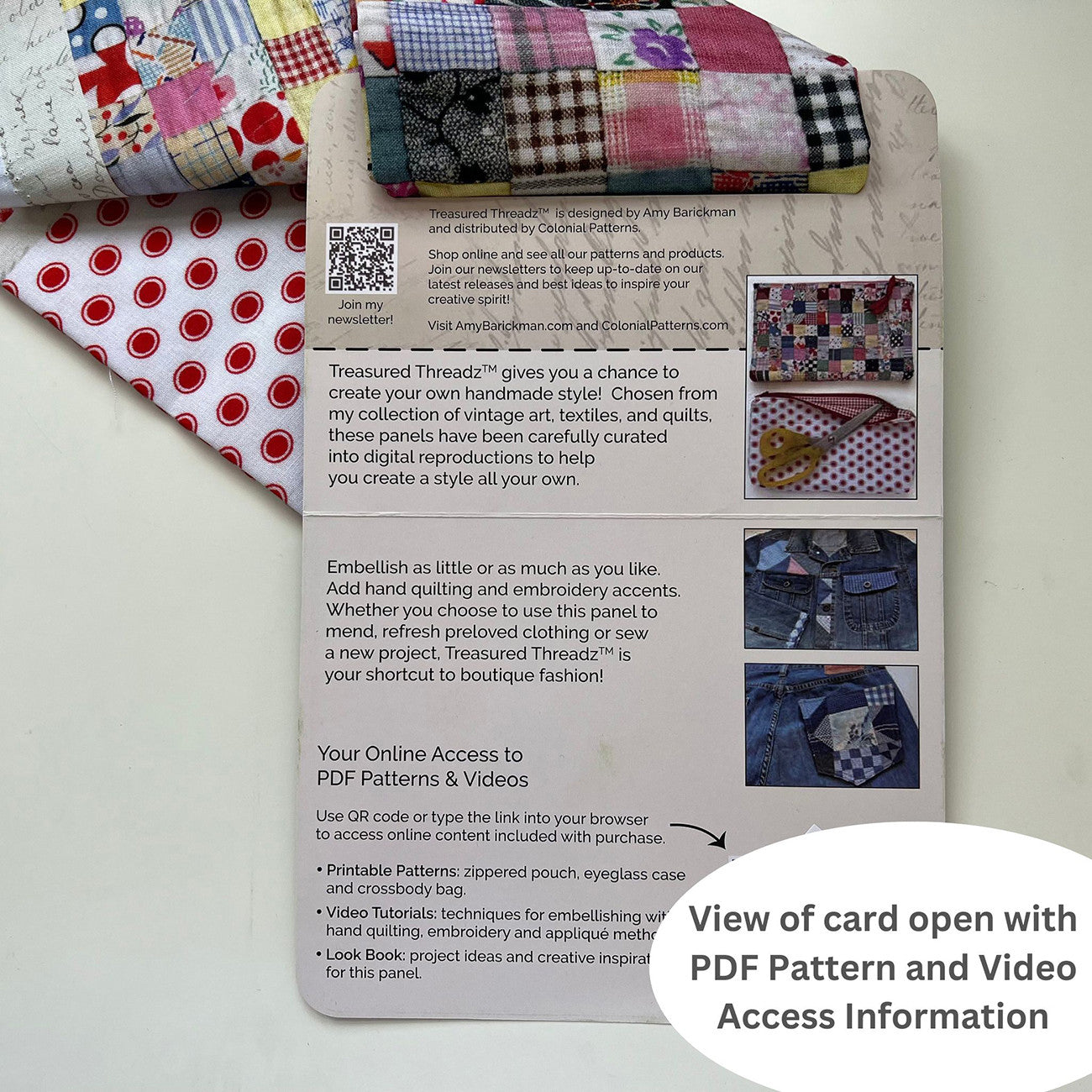Postage Stamp Retro Quilt Block Panel by Amy Barickman for Treasured Threadz