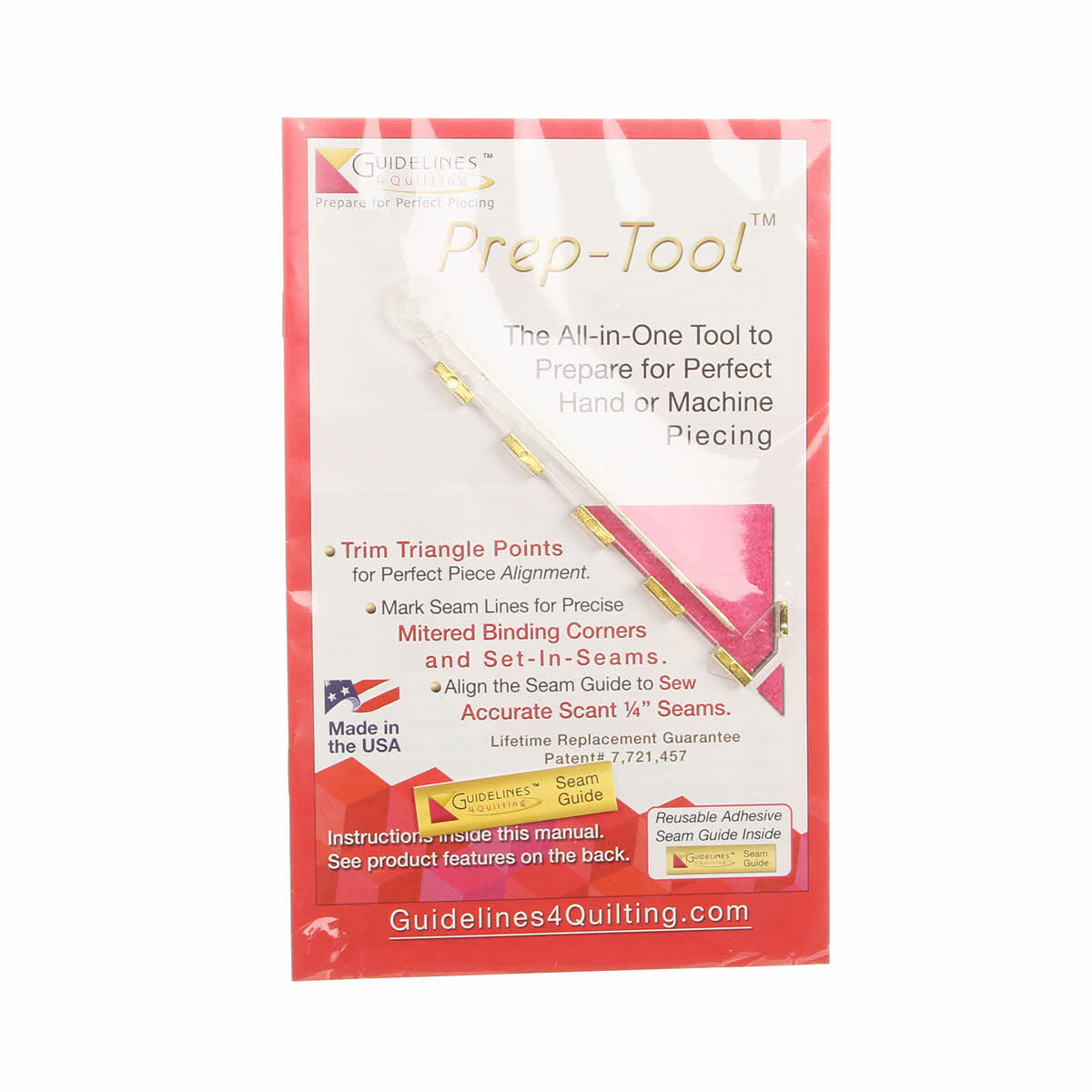 Prep-Tool for Hand or Machine Piecing Scant 1/4-Inch Seams by Guidelines4Quilting