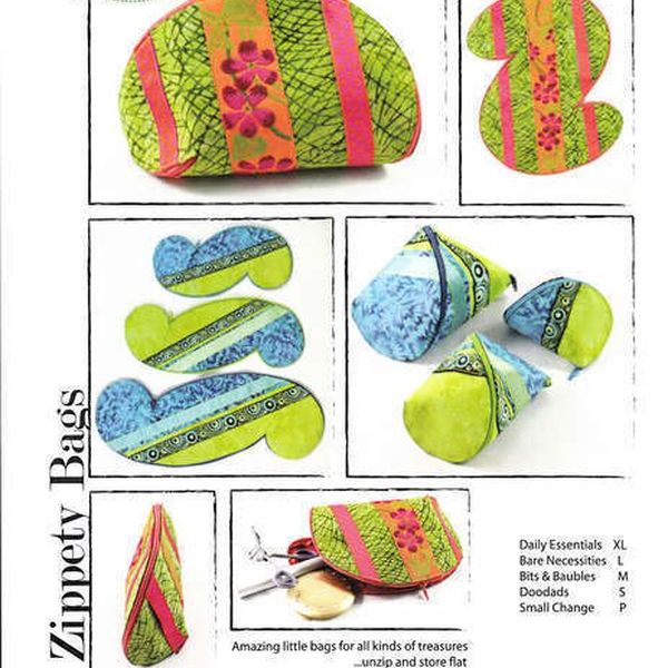 Zippety Bags Sewing Pattern by Jayme Crow of Bella Nonna Design Studio