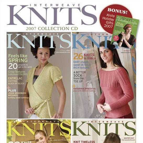 Interweave Knits Magazine 2007 Collection Issues on CD