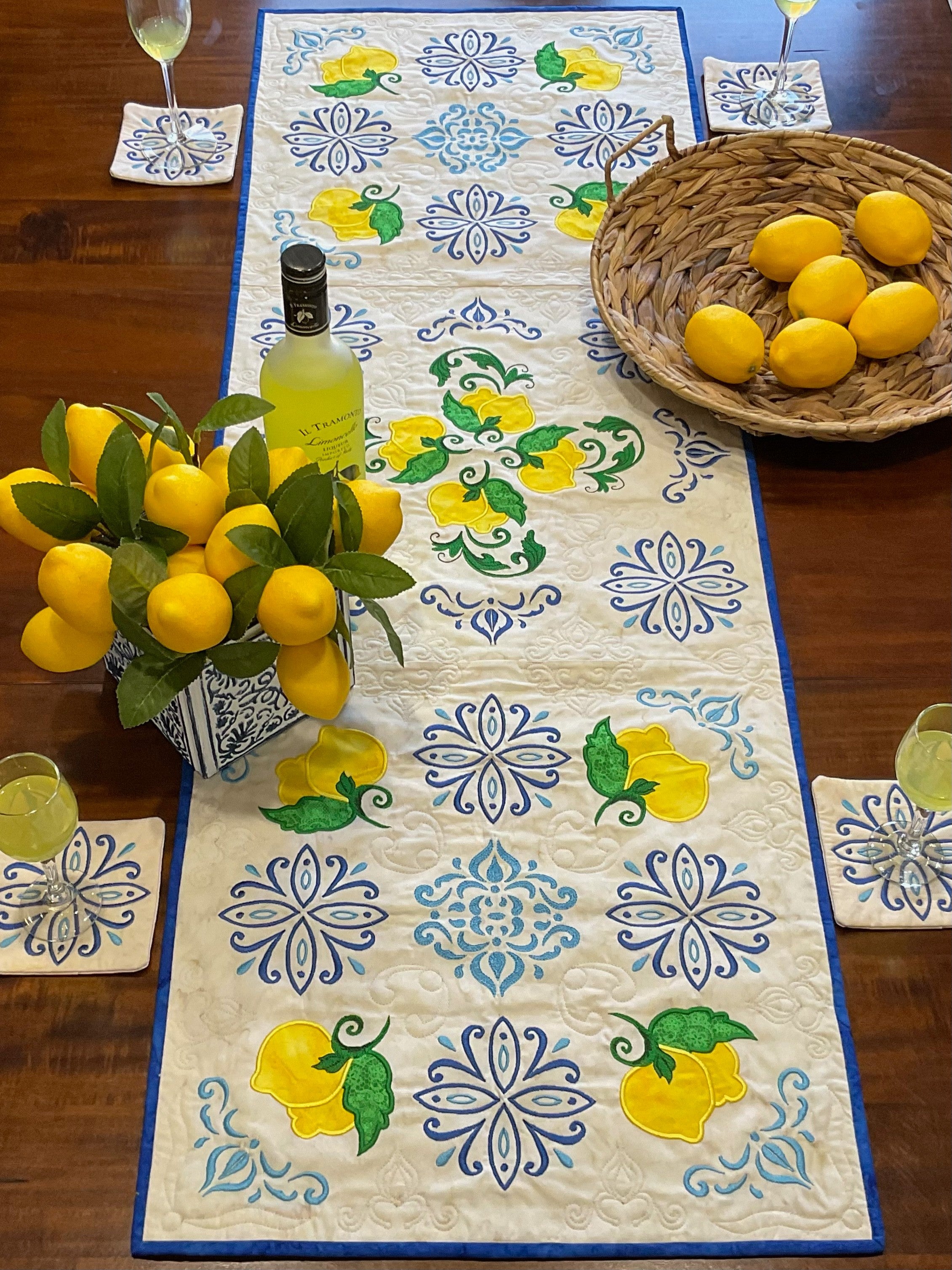 Limoncello Table Set Quilt Pattern Book from Amelie Scott Designs