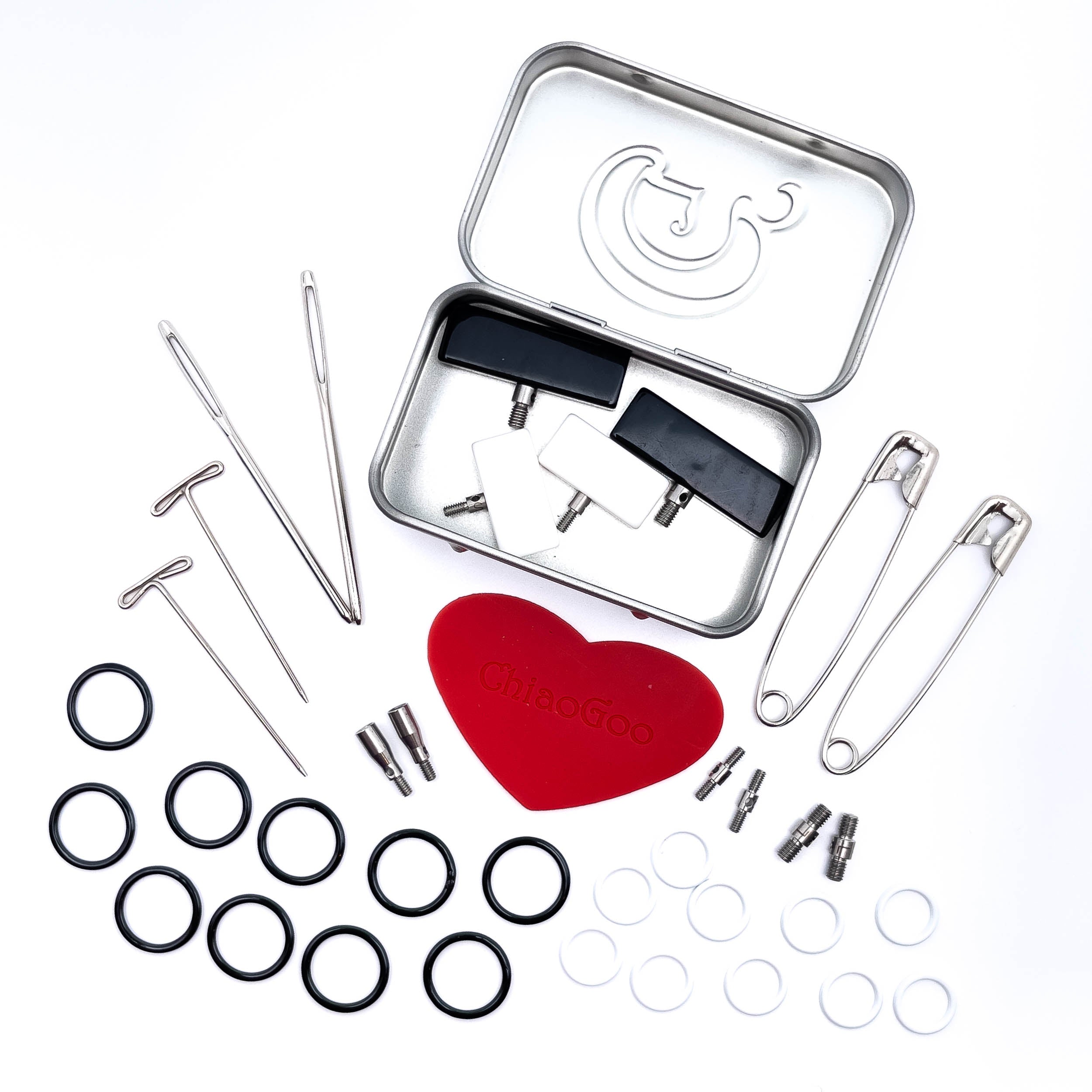 ChiaoGoo Tools Kit in a 2.4-Inch x 1.6-Inch (6 x4 cm) Tin with Small [S] and Large [L] Accessories
