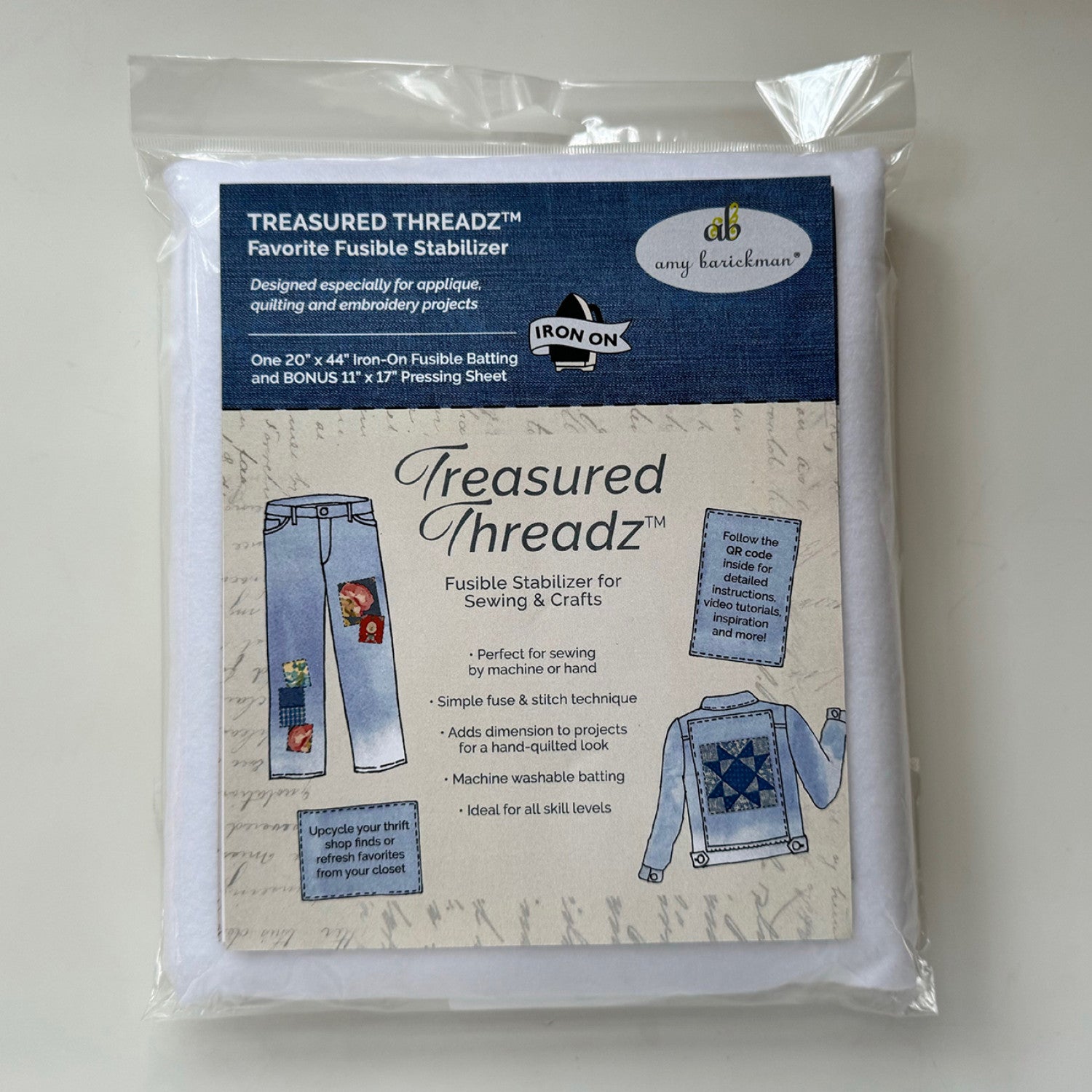 Light-Weight Fusible Stabilizer by Amy Barickman for Treasured Threadz