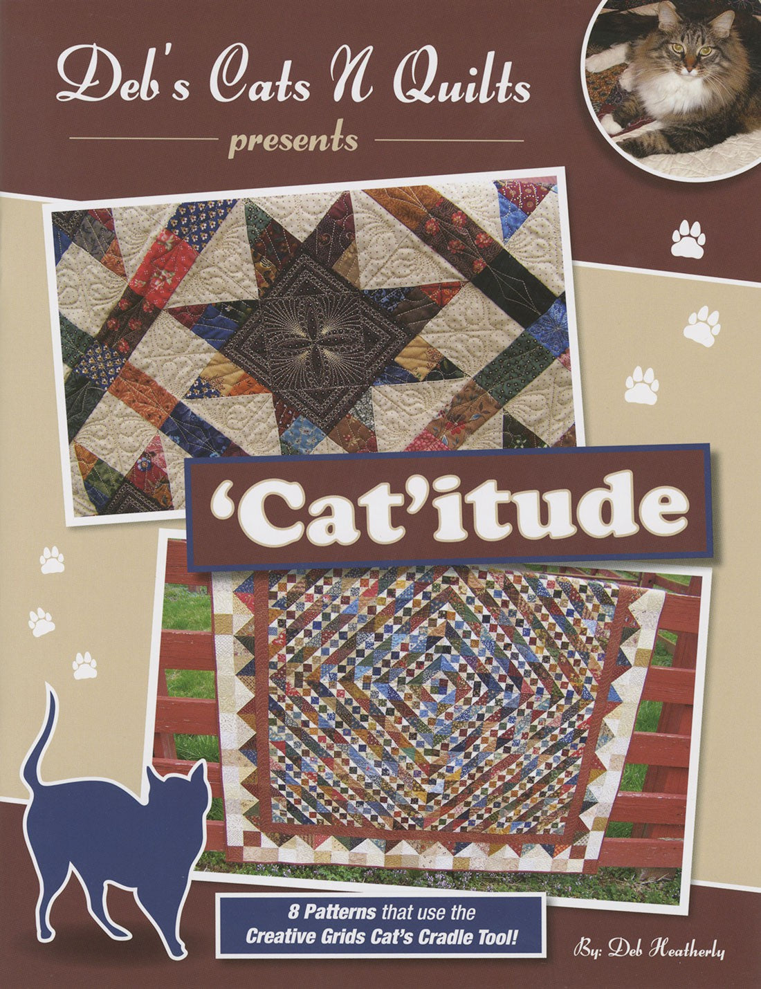 Catitude Quilt Pattern Book by Deb Heatherly of Deb's Cats N Quilts