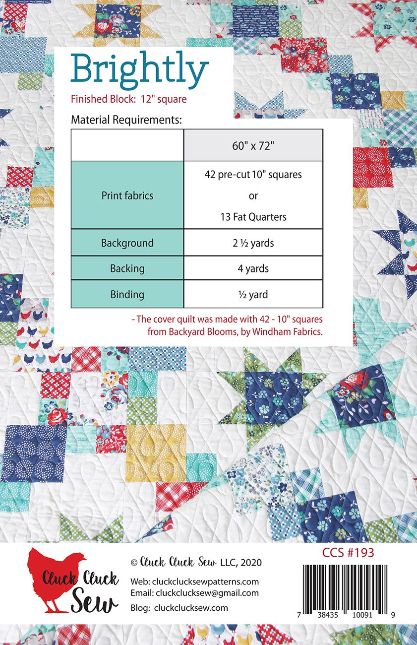 Brightly Quilt Pattern by Allison Harris for Cluck Cluck Sew
