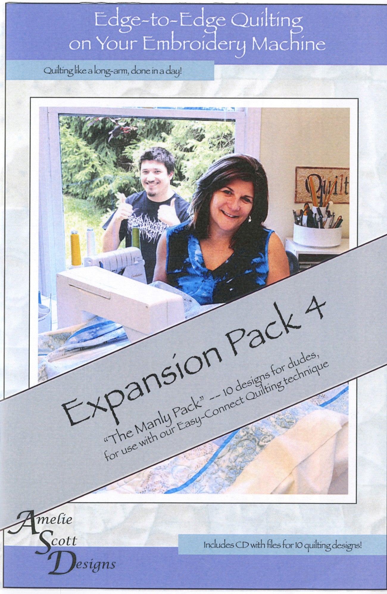 Edge-To-Edge Quilting On Your Embroidery Machine Expansion Pack 4 by Amelie Scott Designs