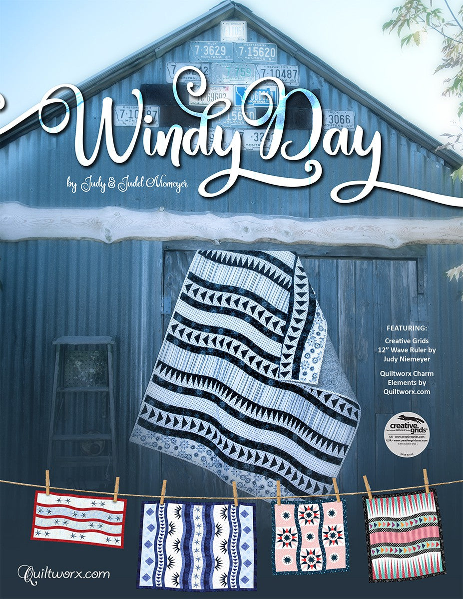 Windy Day Quilt Pattern Book by Judel Niemeyer and Judy Niemeyer of Quiltworx