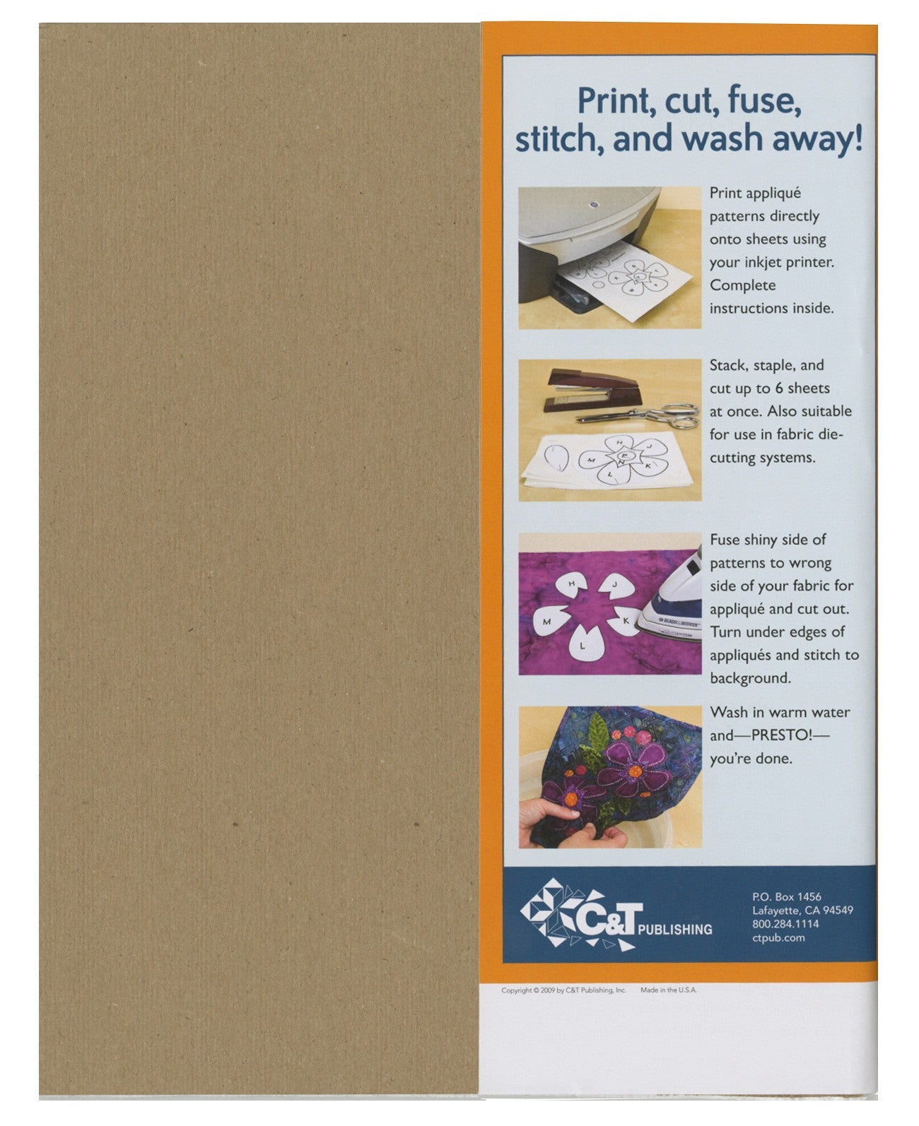 Wash-Away Applique Sheets - Print with Inkjet Printer