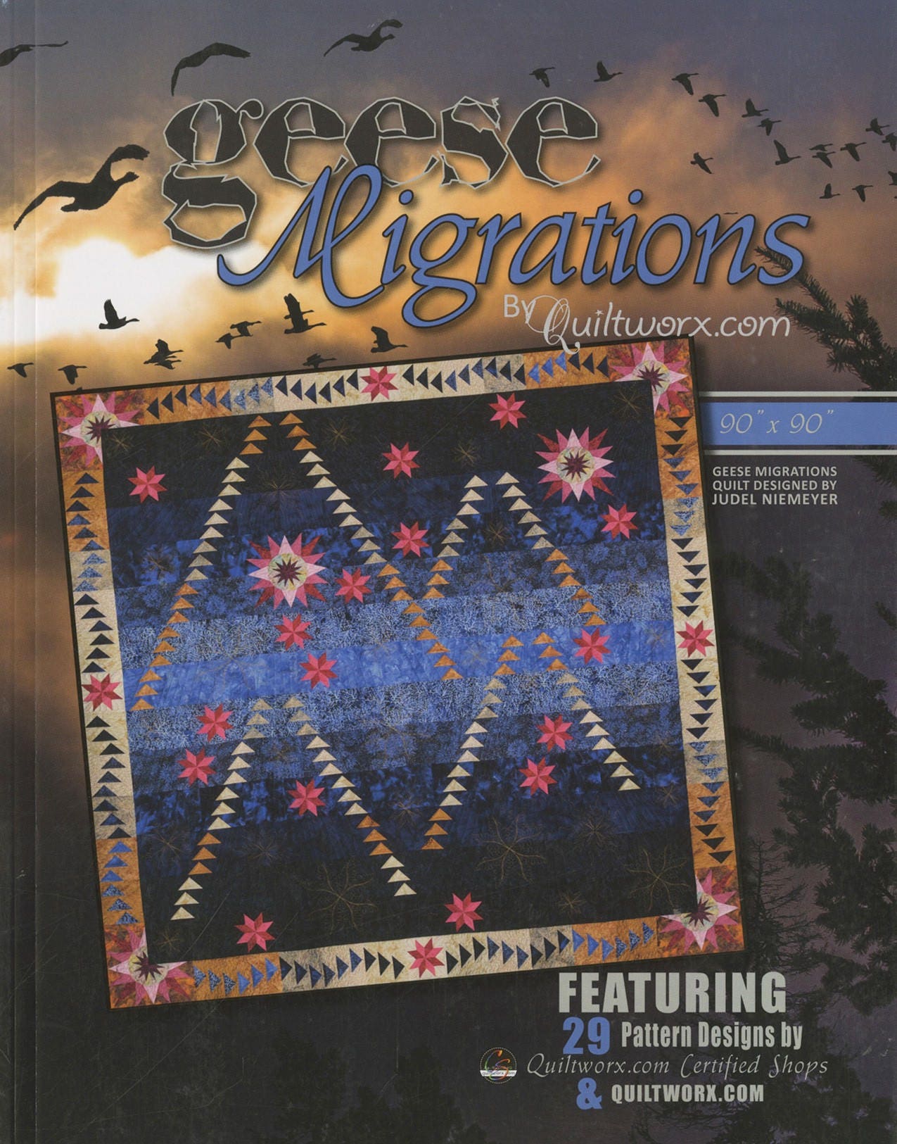 Geese Migrations Quilt Pattern Book by Judel Niemeyer and Quiltworx Certified Shops
