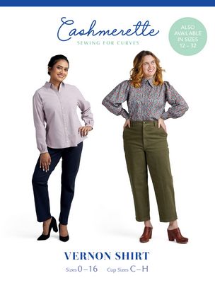 Vernon Shirt Sizes 0 - 16 Sewing Pattern by Jenny Rushmore of Cashmerette Patterns