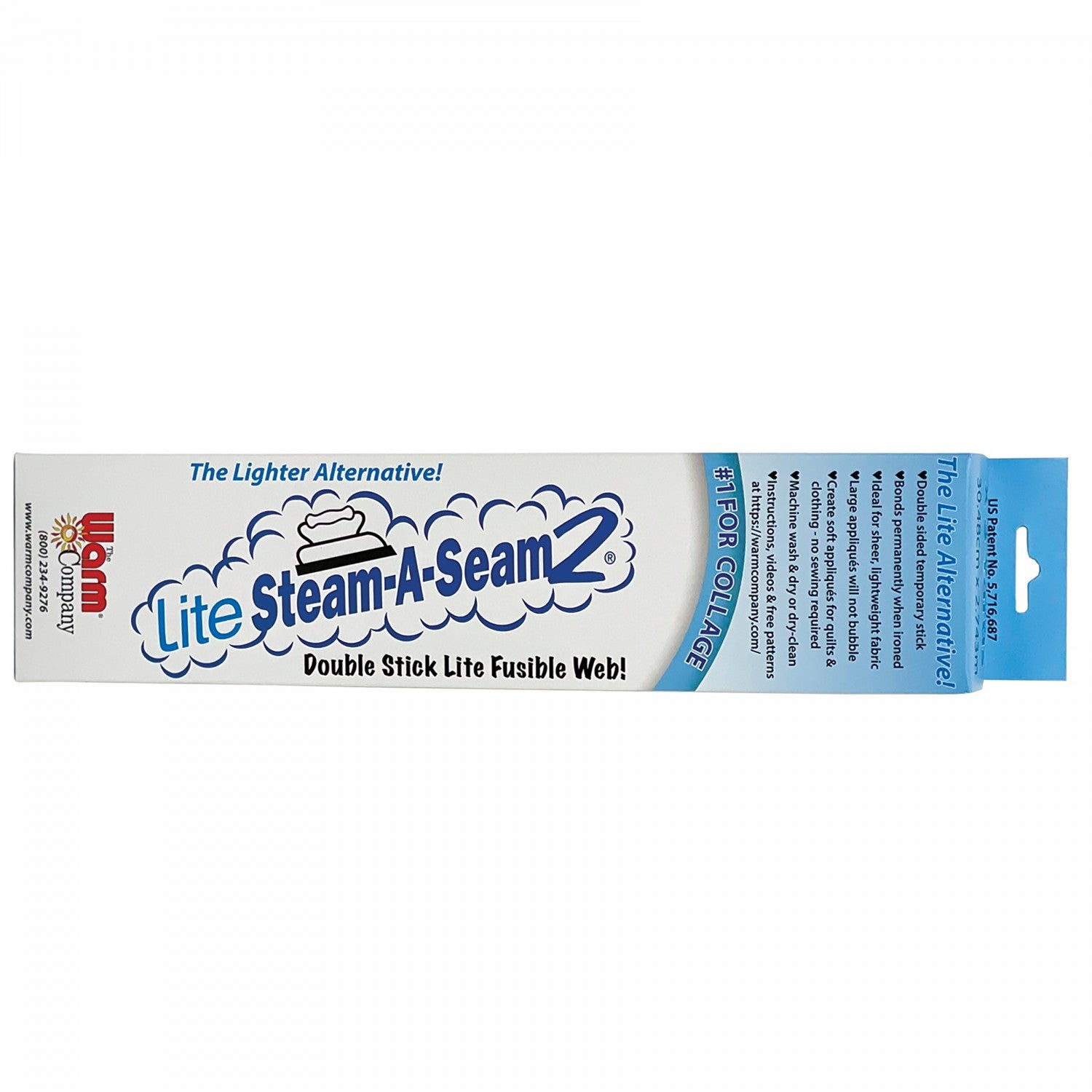 Lite Steam-A-Seam 2 Double Stick Fusible Web 12in x 3yds from Warm Company